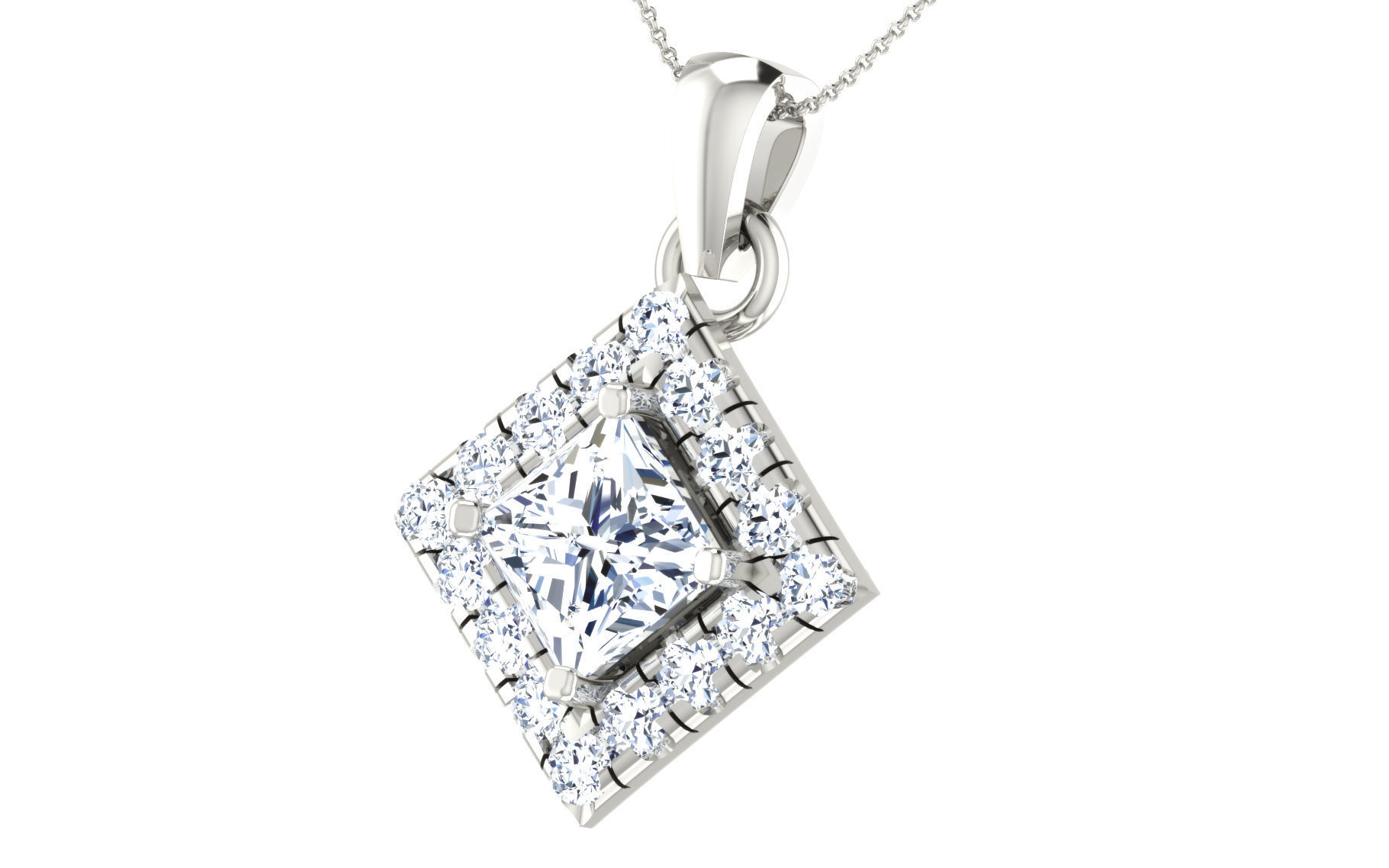 19 solitaire pendant earrings set 3dm stl details bulk 3D print model_116