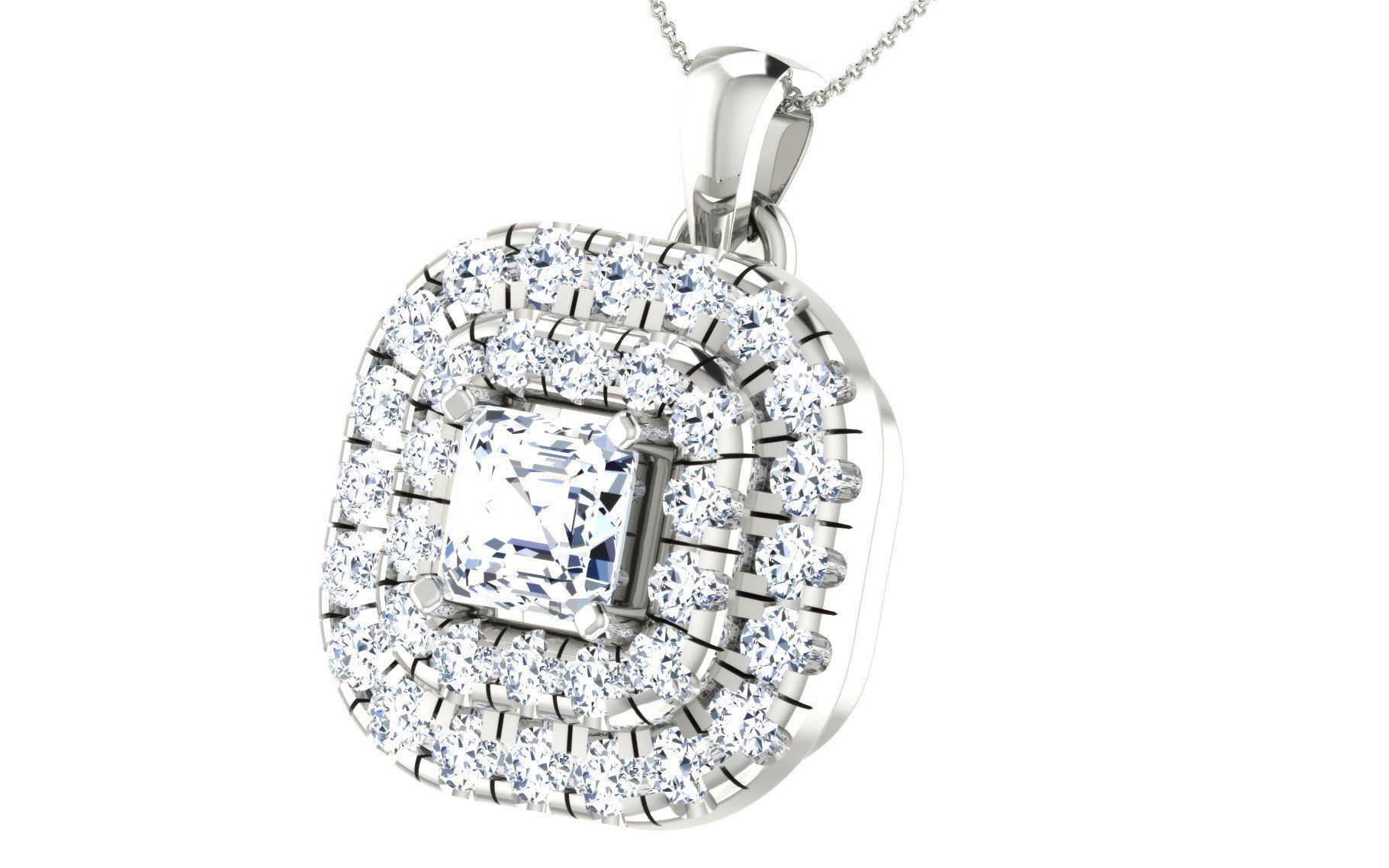 19 solitaire pendant earrings set 3dm stl details bulk 3D print model_10