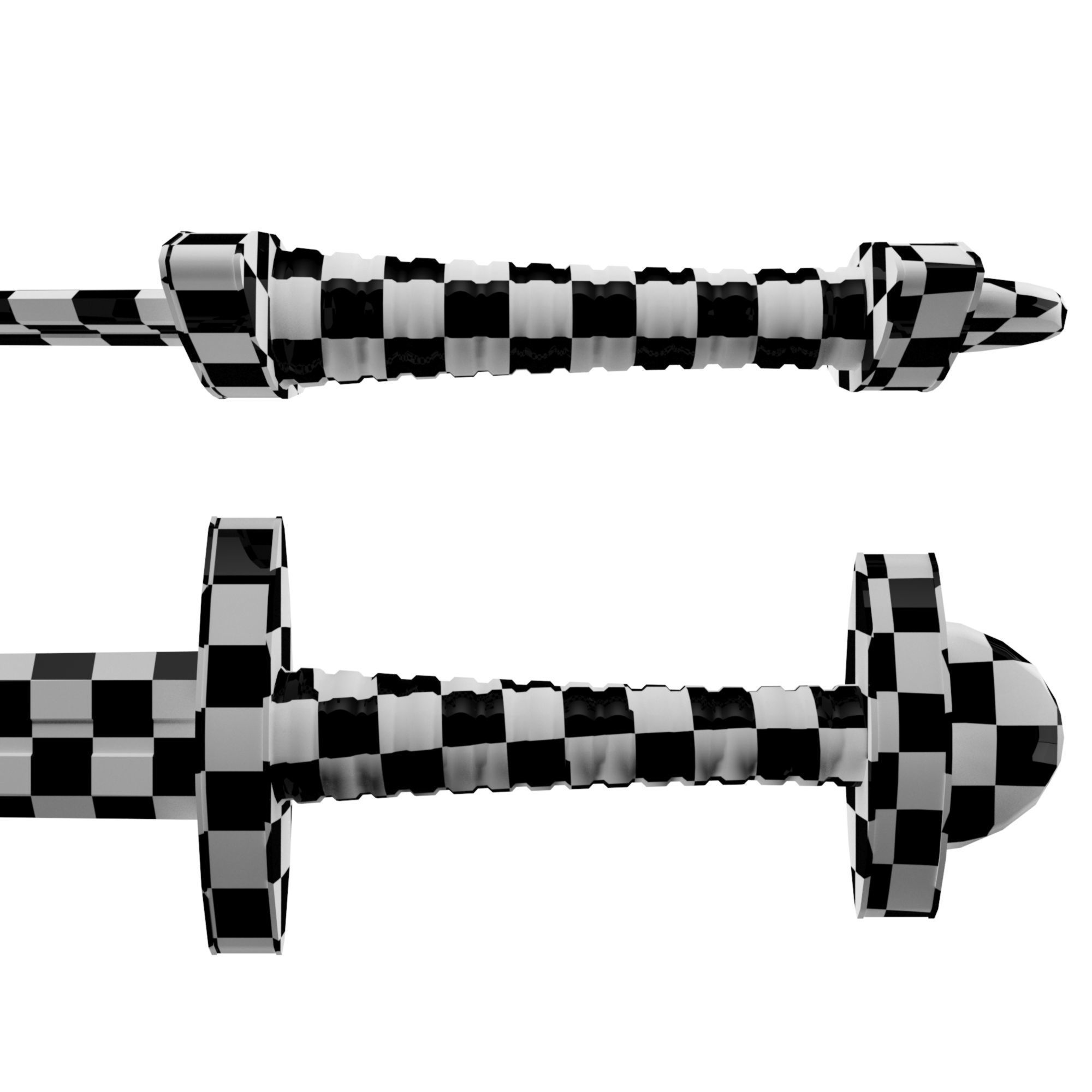 Viking sword Low-poly 3D model_3