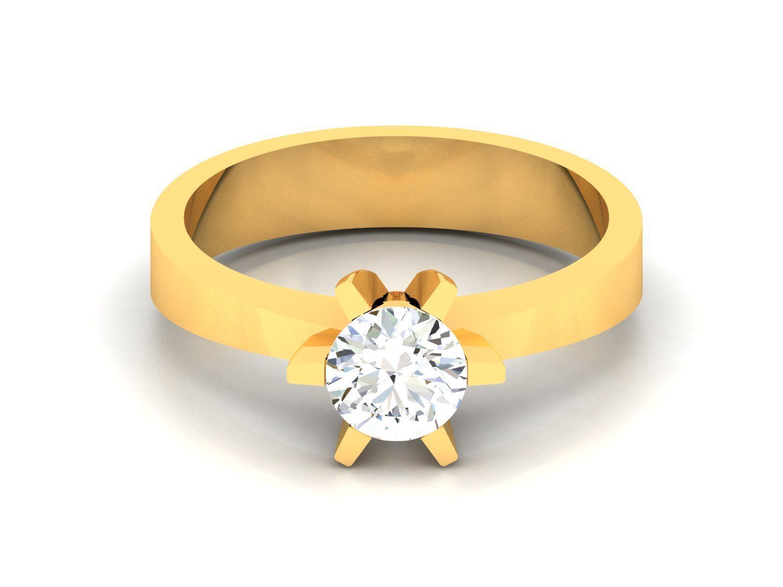 180 Solitaire Engagement Wedding Ring cad 3 rneder details 3D print model_47