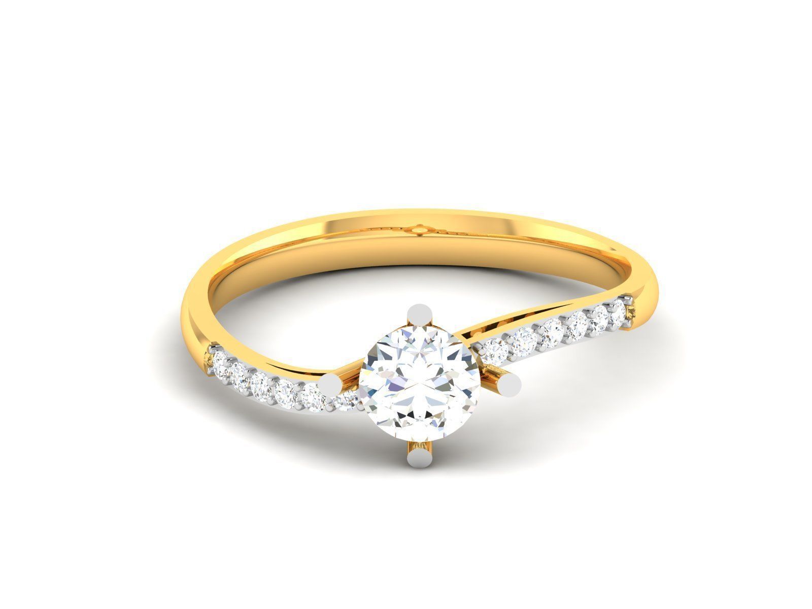 180 Solitaire Engagement Wedding Ring cad 3 rneder details 3D print model_105