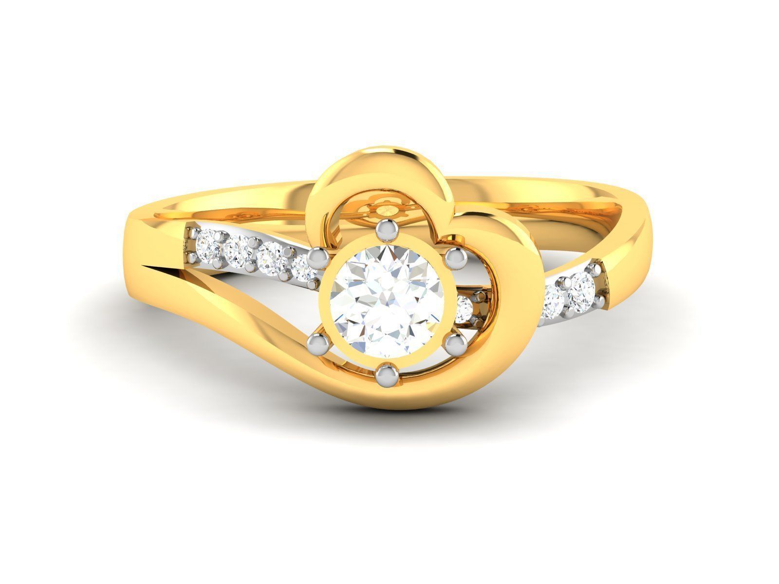 180 Solitaire Engagement Wedding Ring cad 3 rneder details 3D print model_5