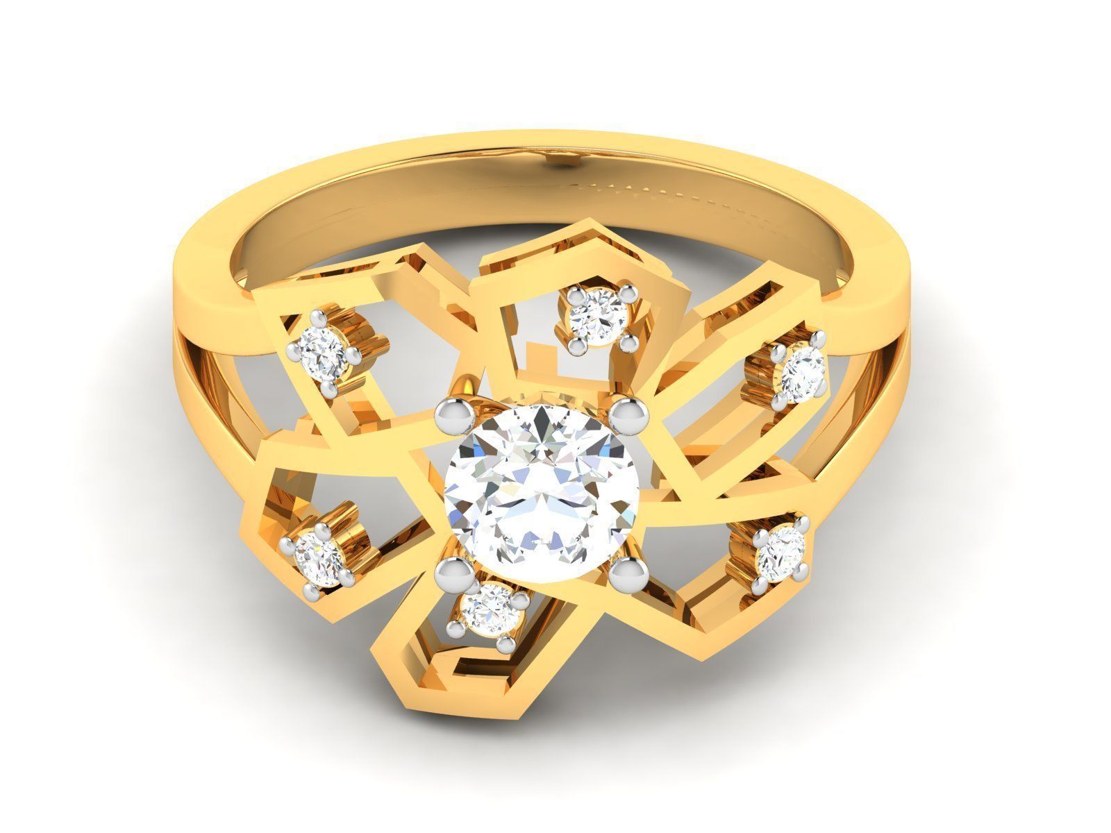 180 Solitaire Engagement Wedding Ring cad 3 rneder details 3D print model_111