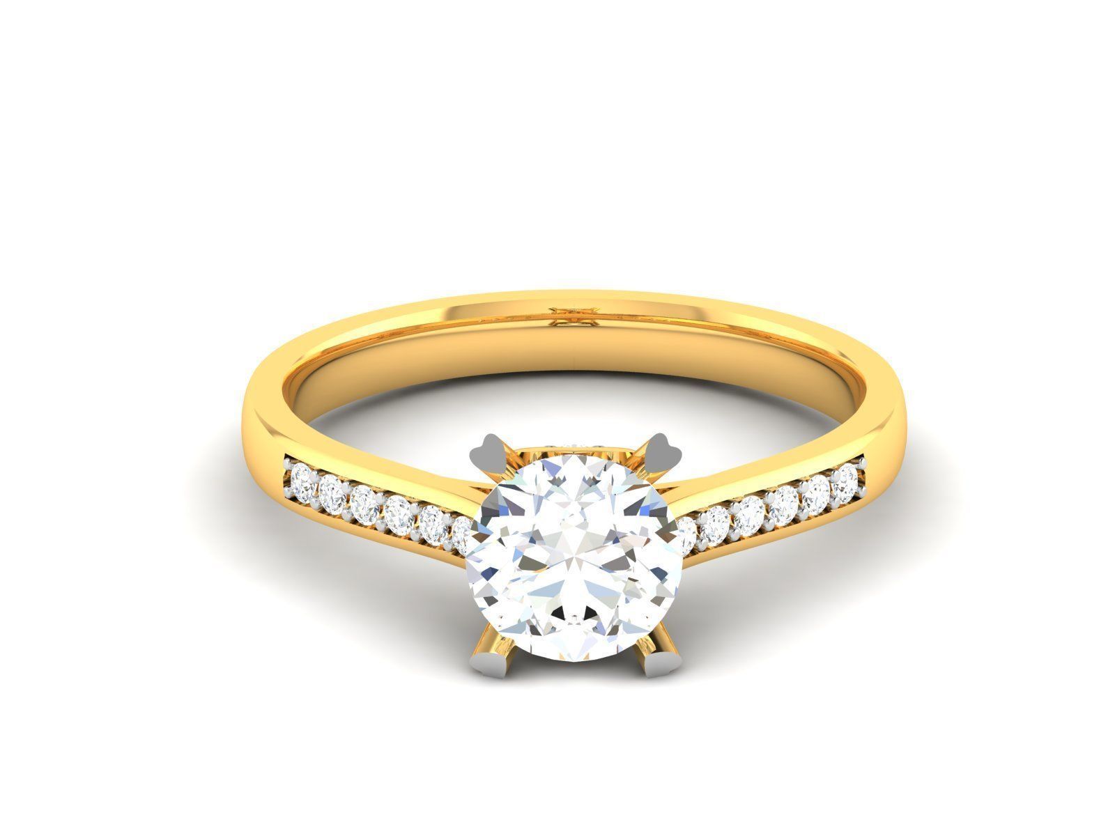 180 Solitaire Engagement Wedding Ring cad 3 rneder details 3D print model_103