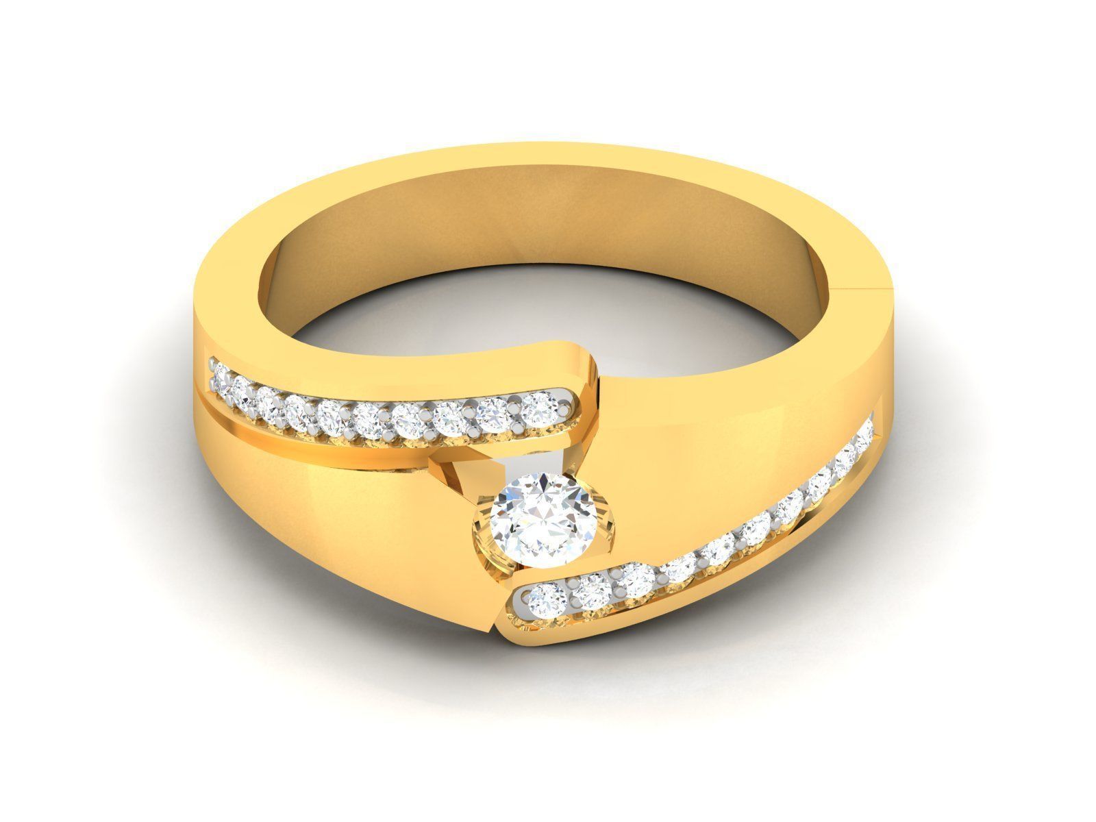 180 Solitaire Engagement Wedding Ring cad 3 rneder details 3D print model_30