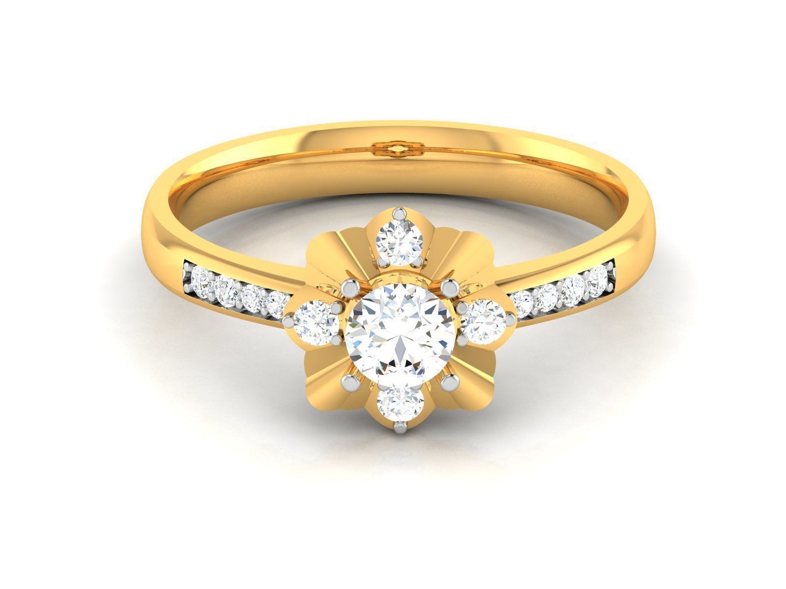 180 Solitaire Engagement Wedding Ring cad 3 rneder details 3D print model_107