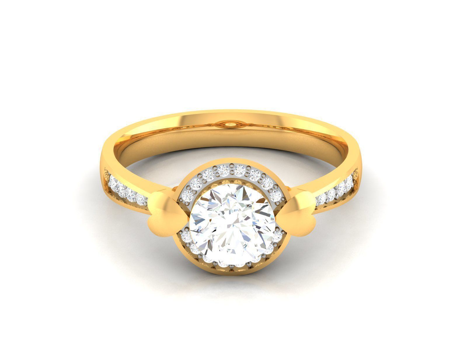 180 Solitaire Engagement Wedding Ring cad 3 rneder details 3D print model_37