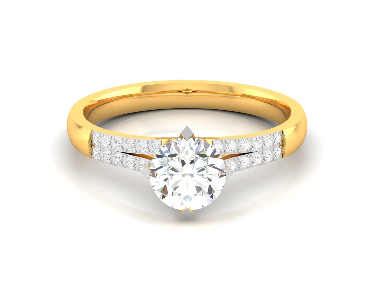 180 Solitaire Engagement Wedding Ring cad 3 rneder details 3D print model_80