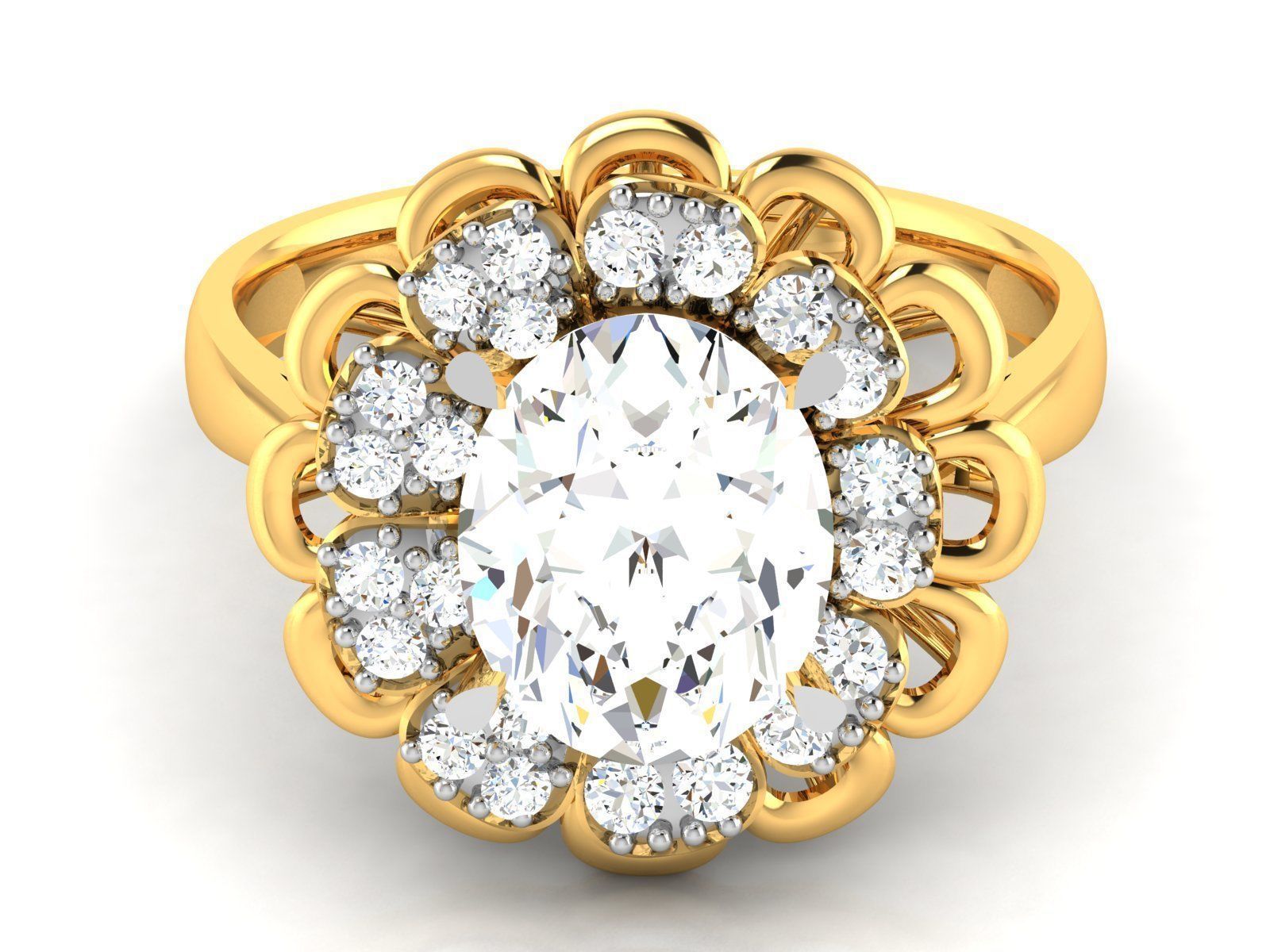 180 Solitaire Engagement Wedding Ring cad 3 rneder details 3D print model_88