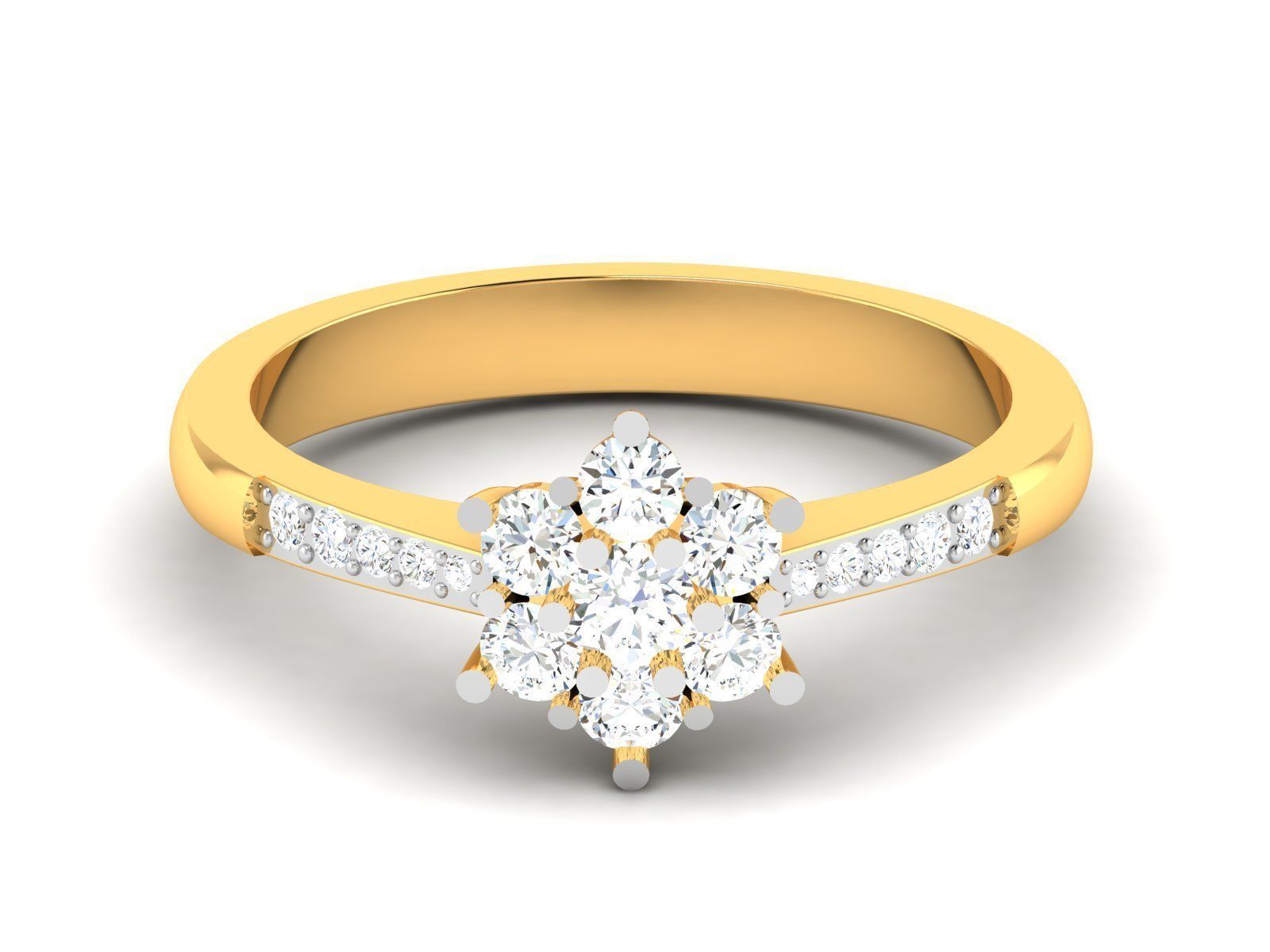 180 Solitaire Engagement Wedding Ring cad 3 rneder details 3D print model_85