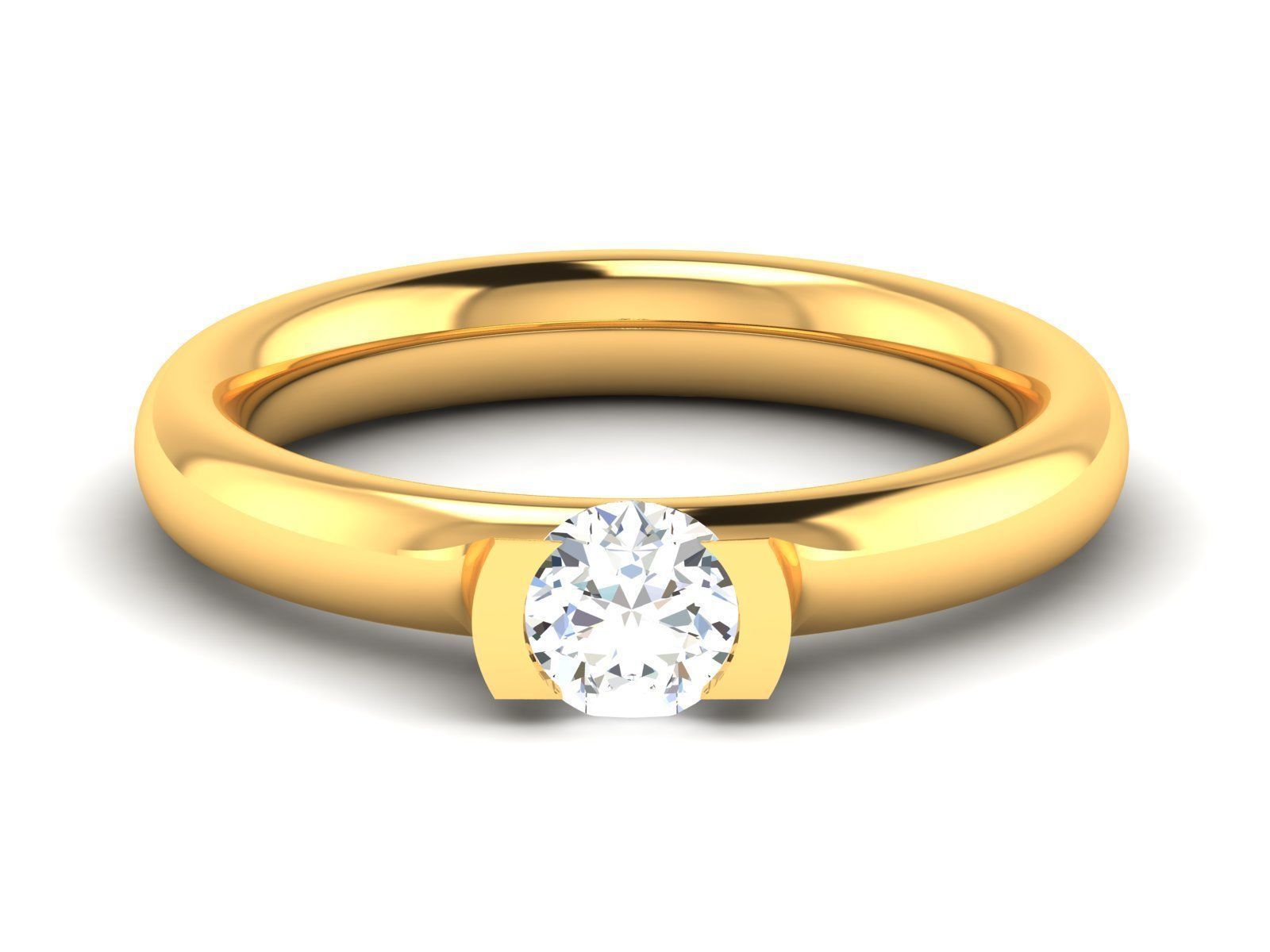 180 Solitaire Engagement Wedding Ring cad 3 rneder details 3D print model_60