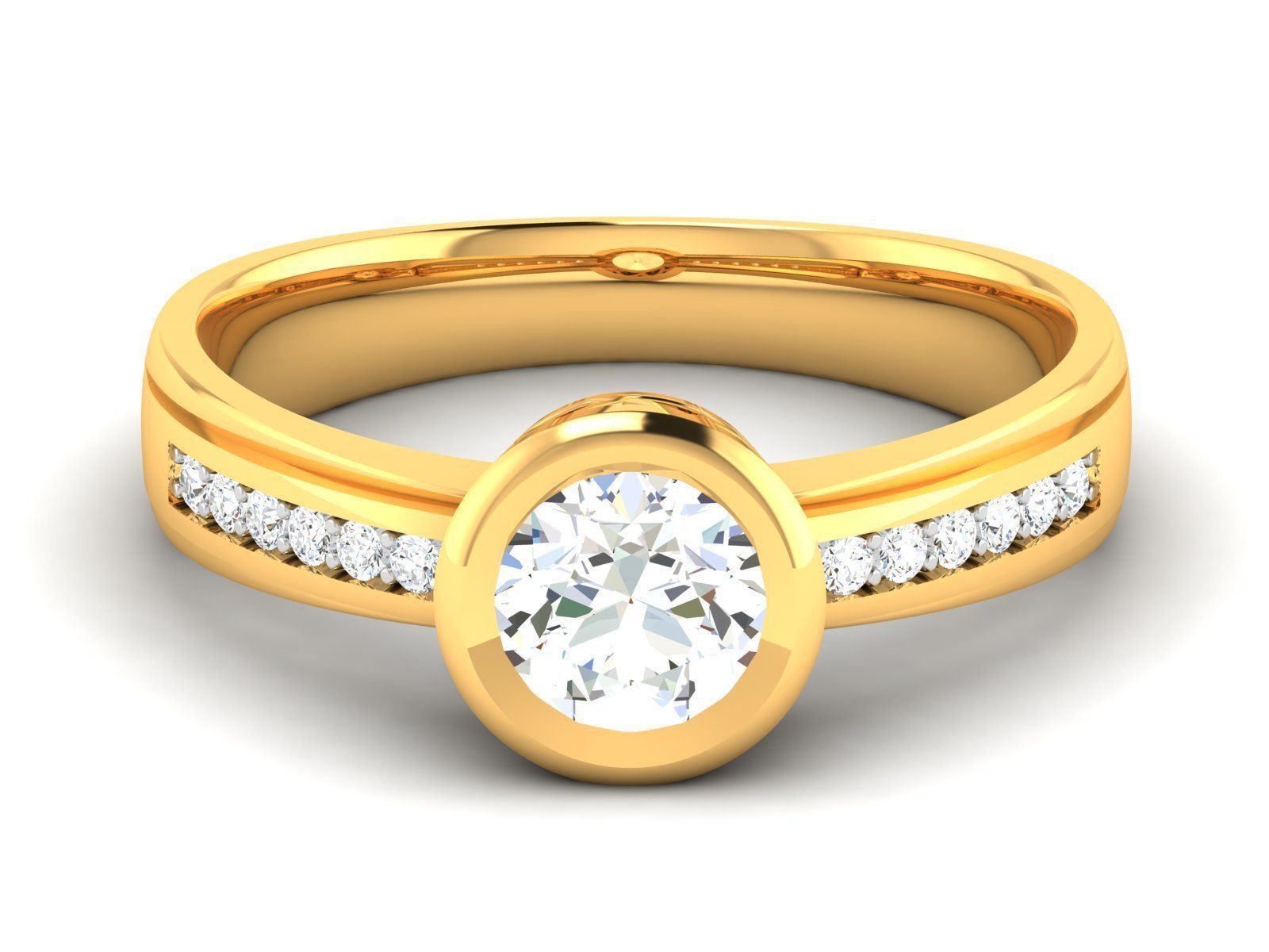 180 Solitaire Engagement Wedding Ring cad 3 rneder details 3D print model_31