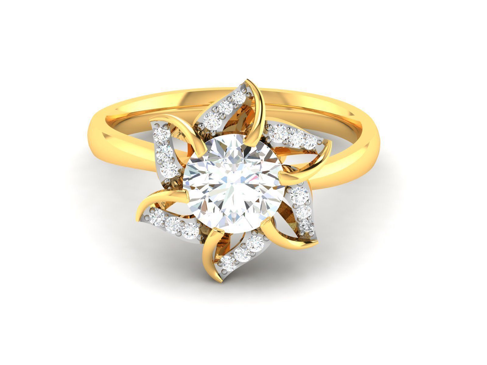 180 Solitaire Engagement Wedding Ring cad 3 rneder details 3D print model_114