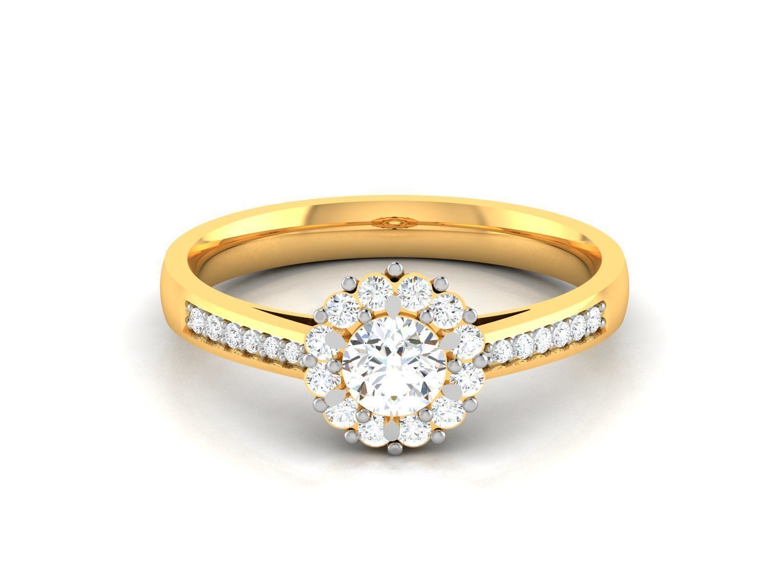 180 Solitaire Engagement Wedding Ring cad 3 rneder details 3D print model_9