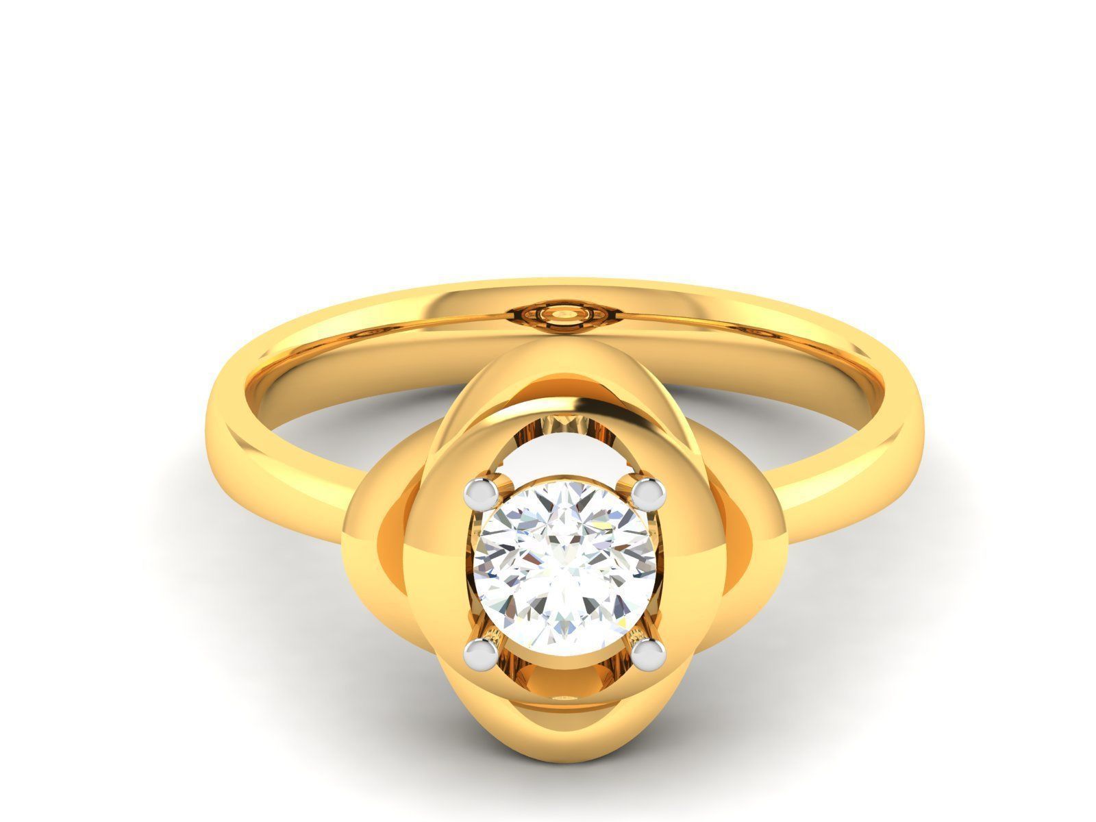 180 Solitaire Engagement Wedding Ring cad 3 rneder details 3D print model_4
