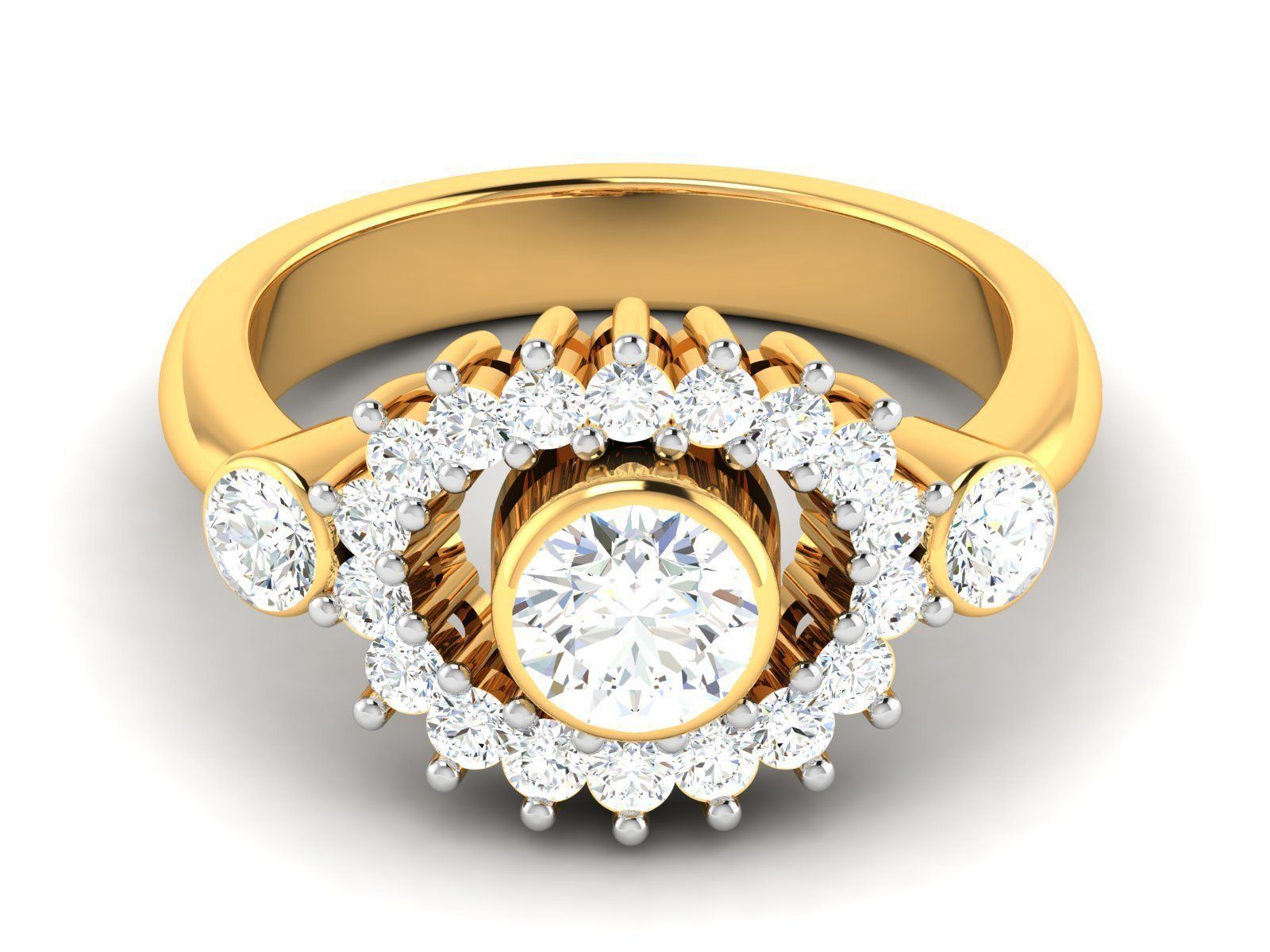 180 Solitaire Engagement Wedding Ring cad 3 rneder details 3D print model_69