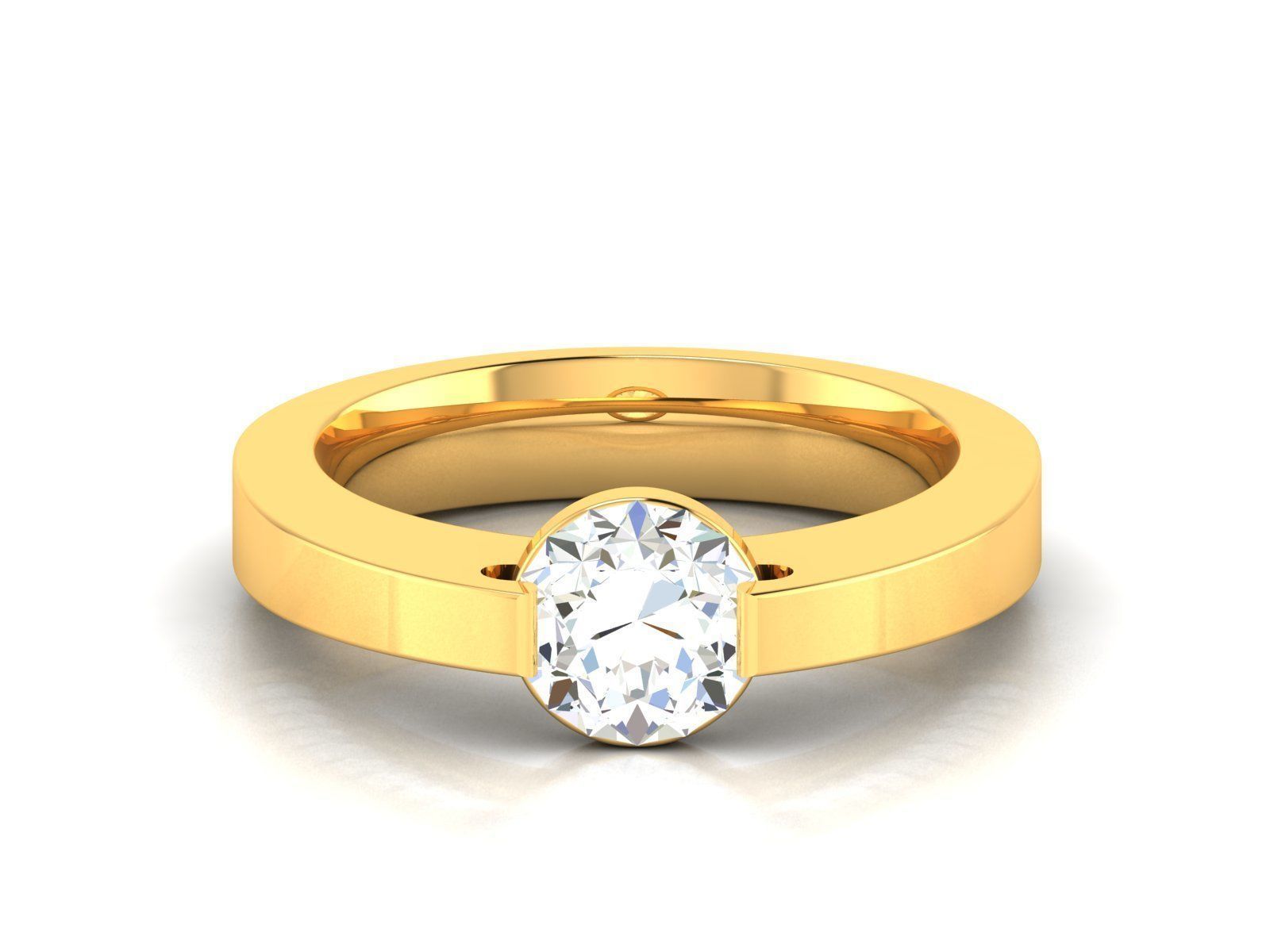 180 Solitaire Engagement Wedding Ring cad 3 rneder details 3D print model_16
