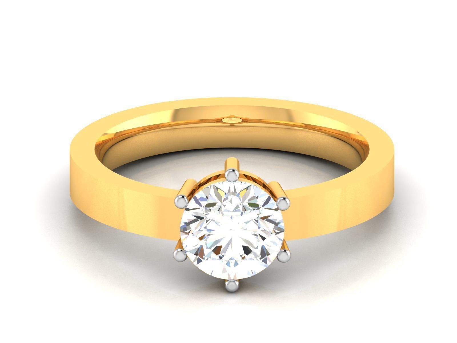 180 Solitaire Engagement Wedding Ring cad 3 rneder details 3D print model_24
