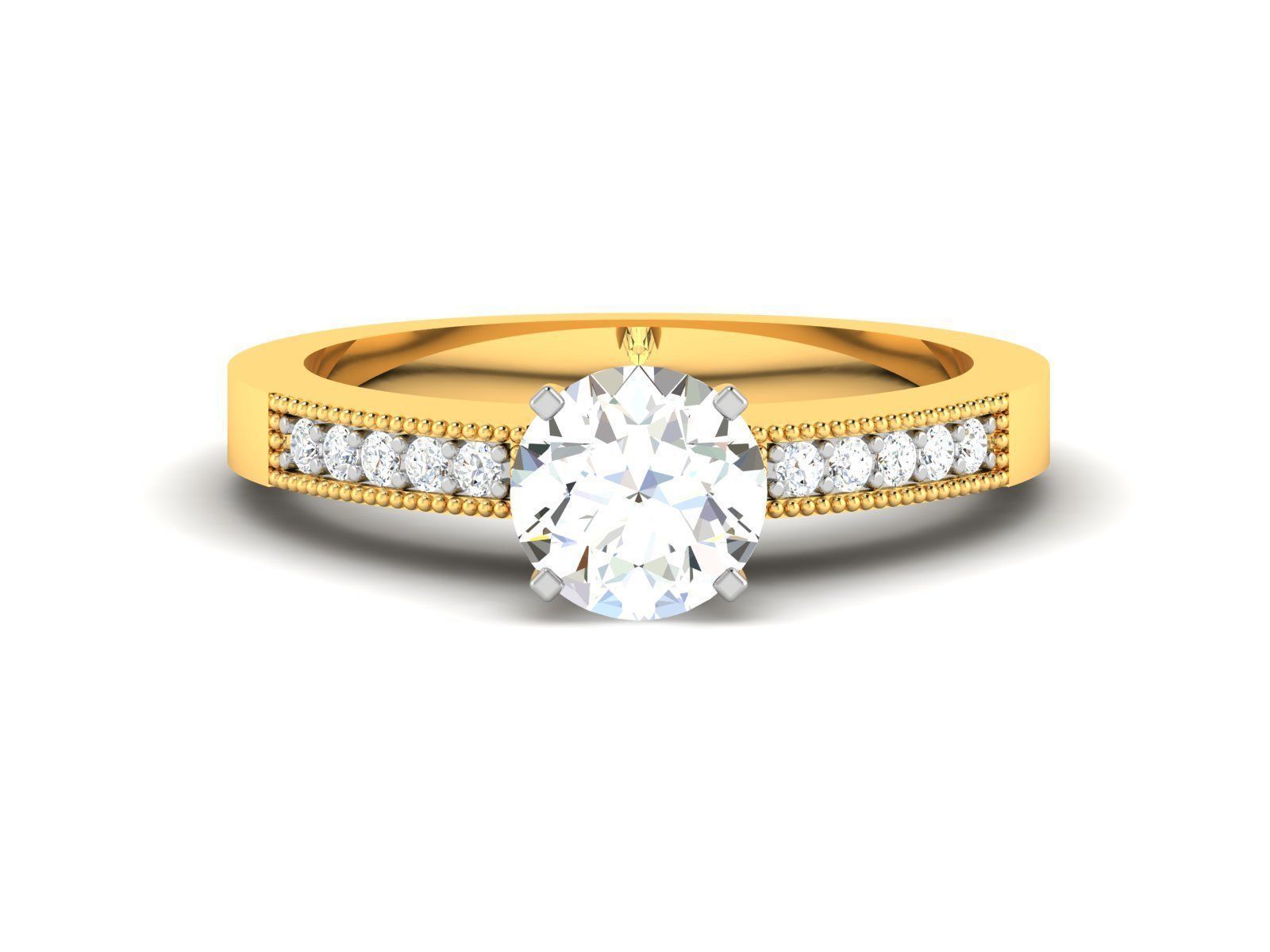 180 Solitaire Engagement Wedding Ring cad 3 rneder details 3D print model_66