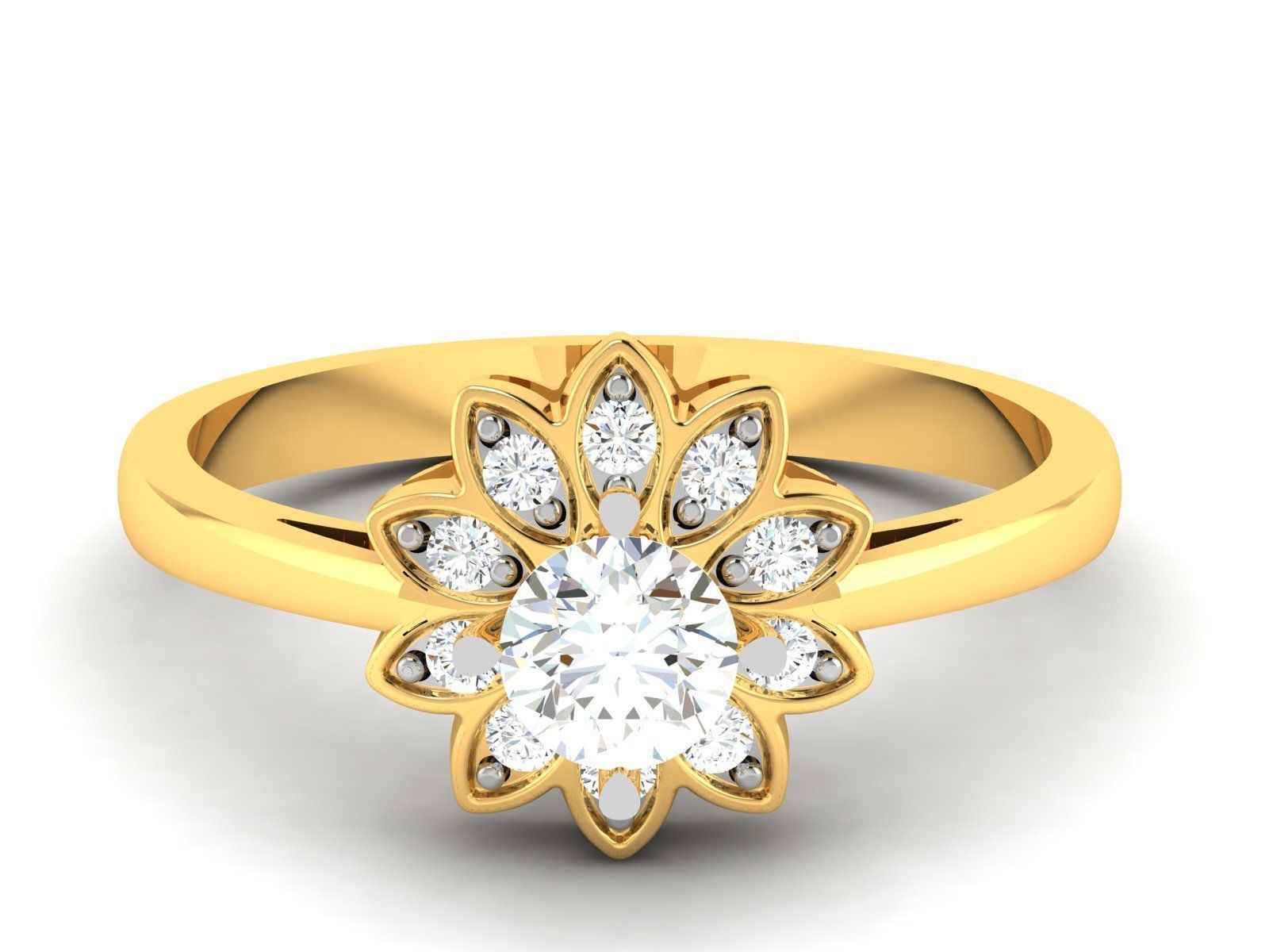 180 Solitaire Engagement Wedding Ring cad 3 rneder details 3D print model_35