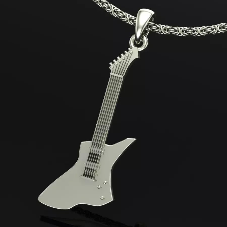 Guitar pendant 3D print model Free 3D print model