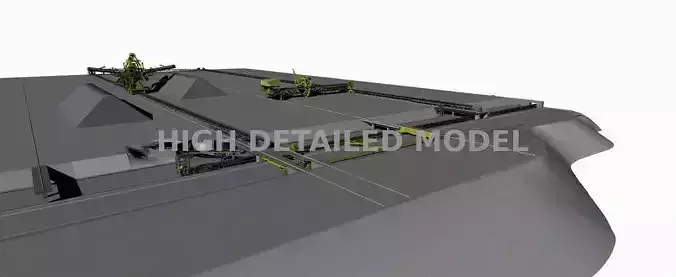 Stock pile of mining industrial installation 3D model