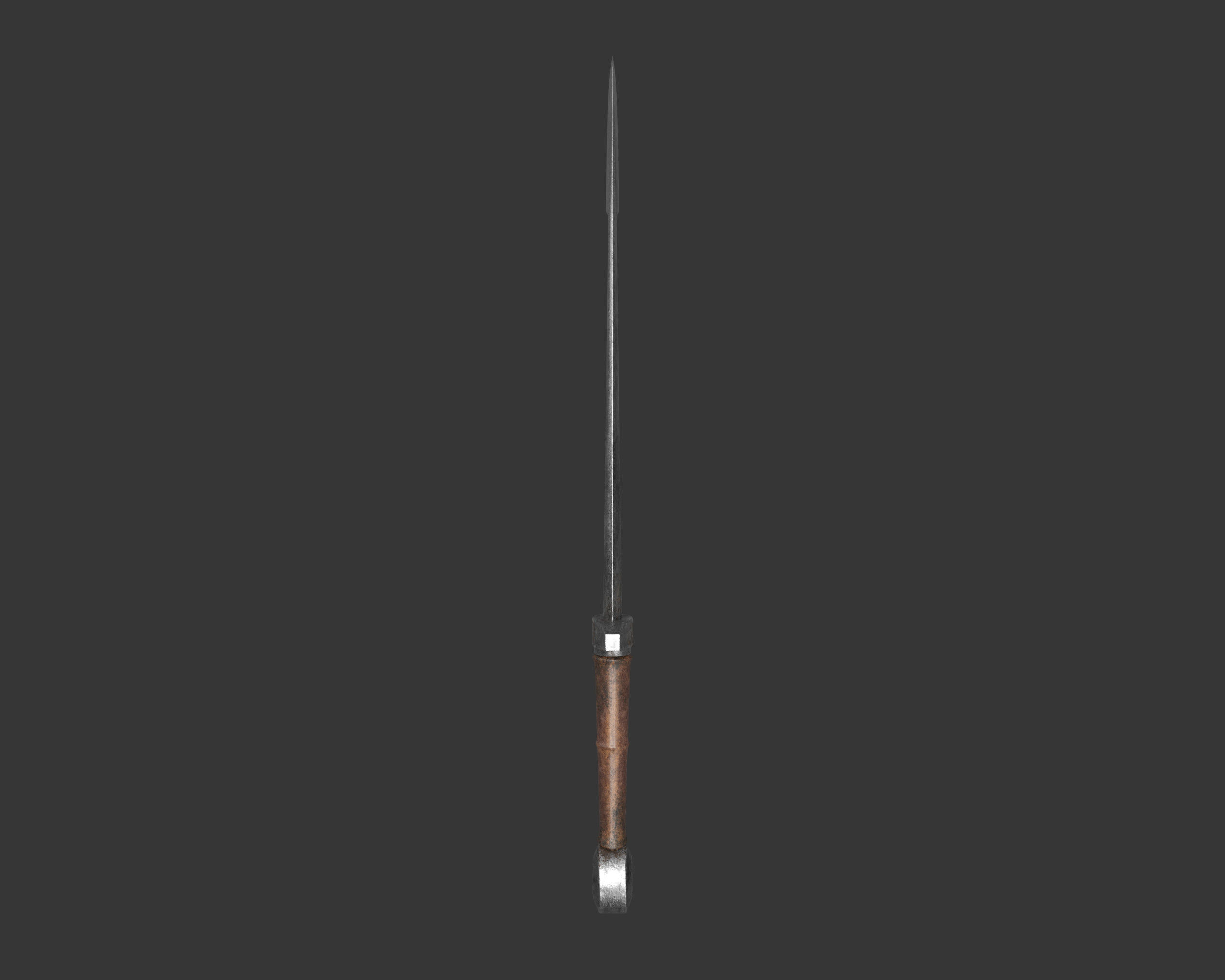 Medieval Knightly Weapon Dagger Low-poly 3D model_6