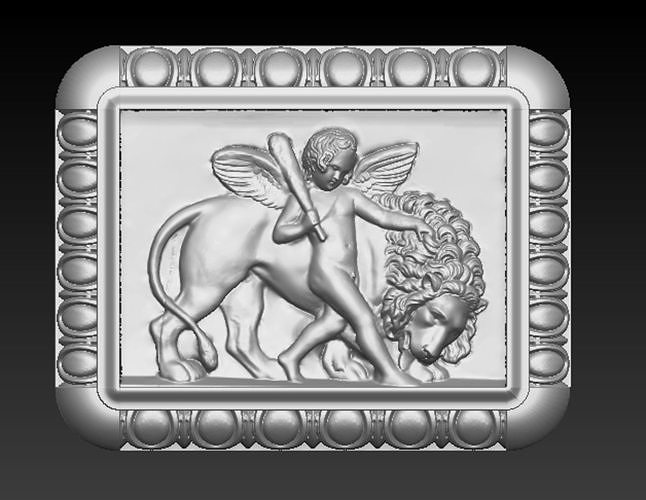 Cupid Lion 3d model 3D print model