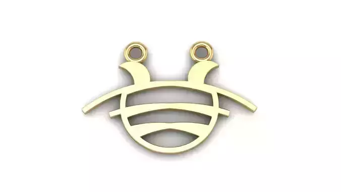 Pendant model bee charm gold