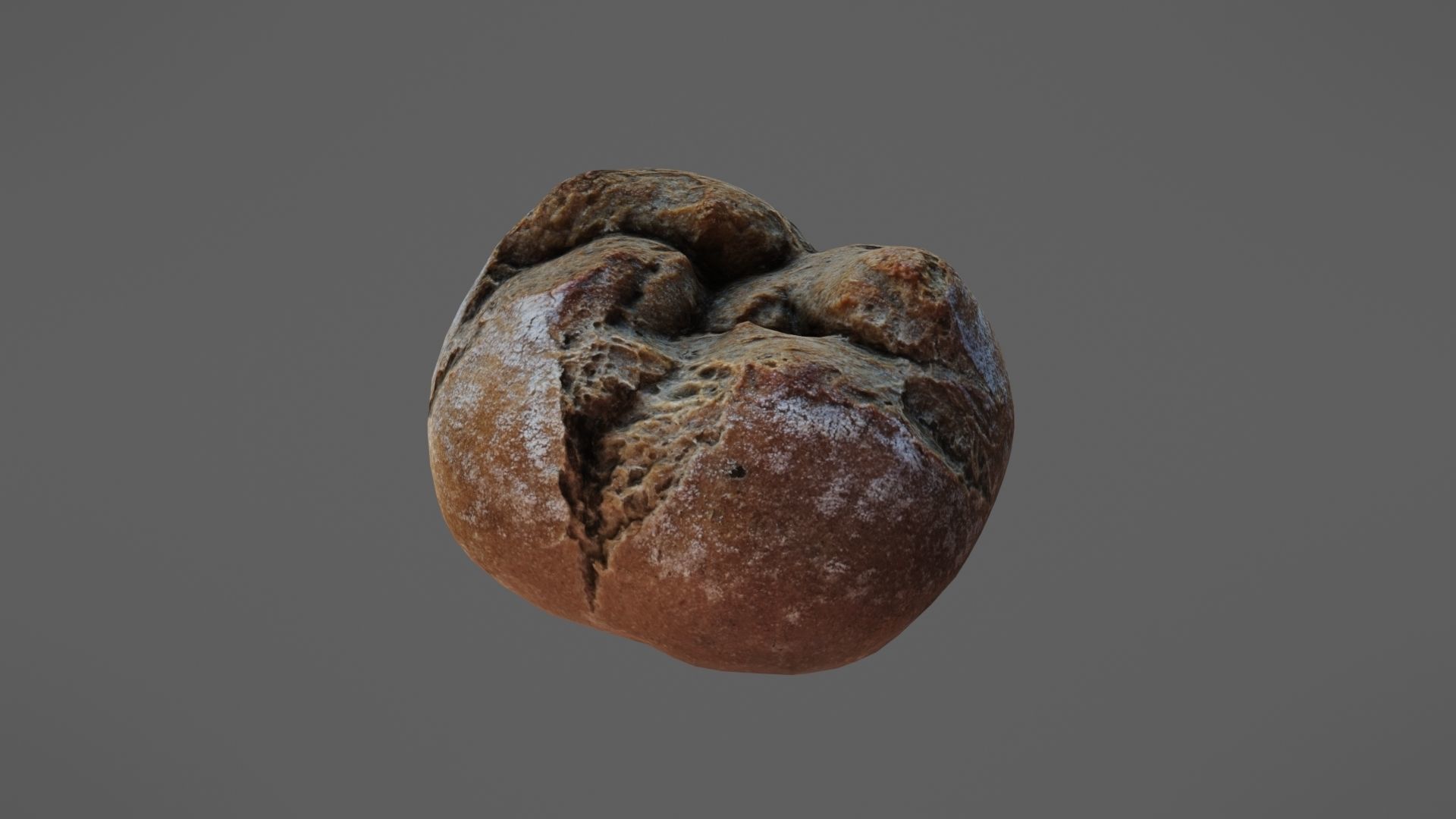 Bread roll Low-poly 3D model_5