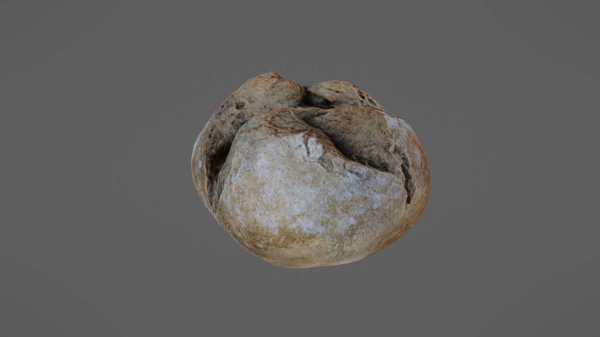 Bread roll Low-poly 3D model_11
