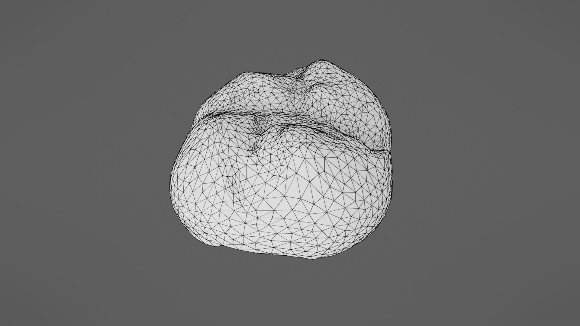Bread roll Low-poly 3D model_37