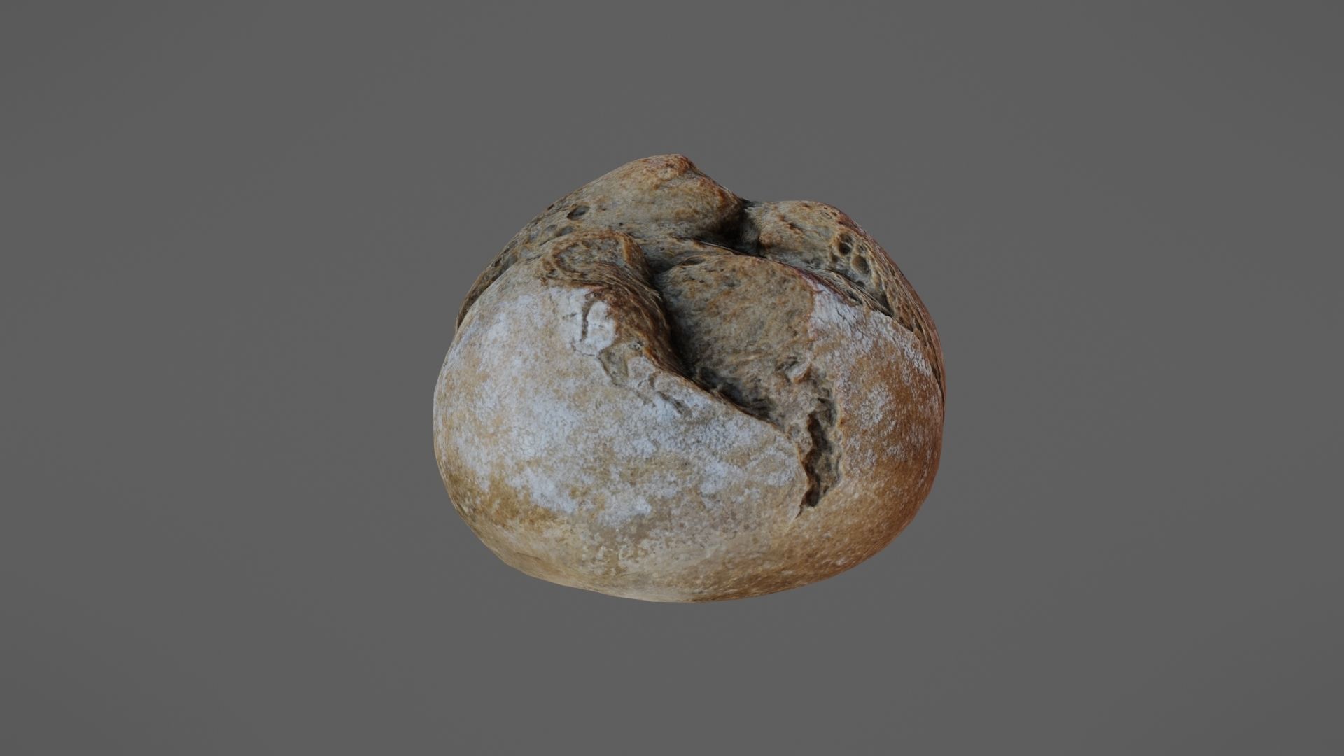 Bread roll Low-poly 3D model_10