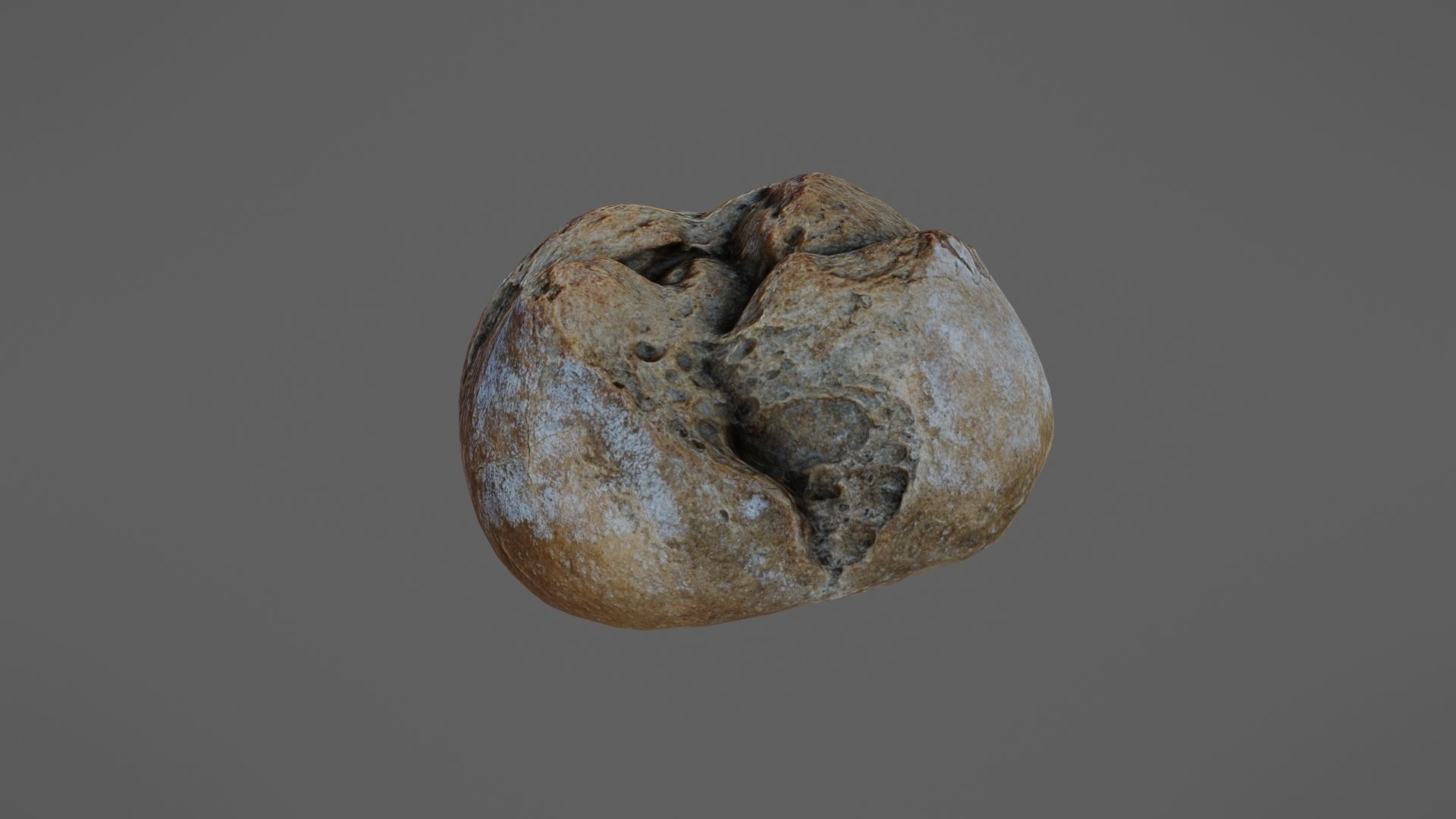 Bread roll Low-poly 3D model_14