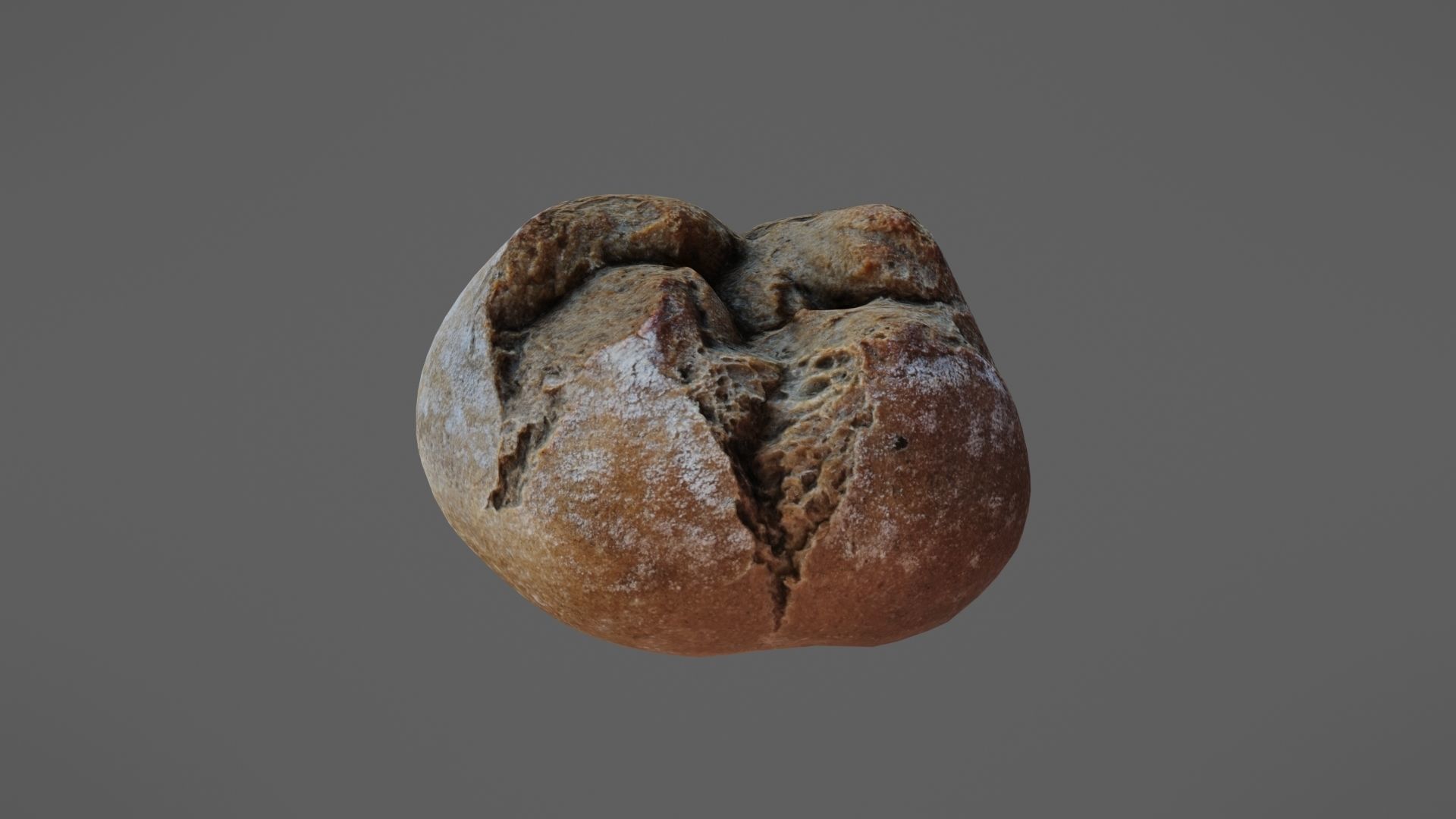 Bread roll Low-poly 3D model_7