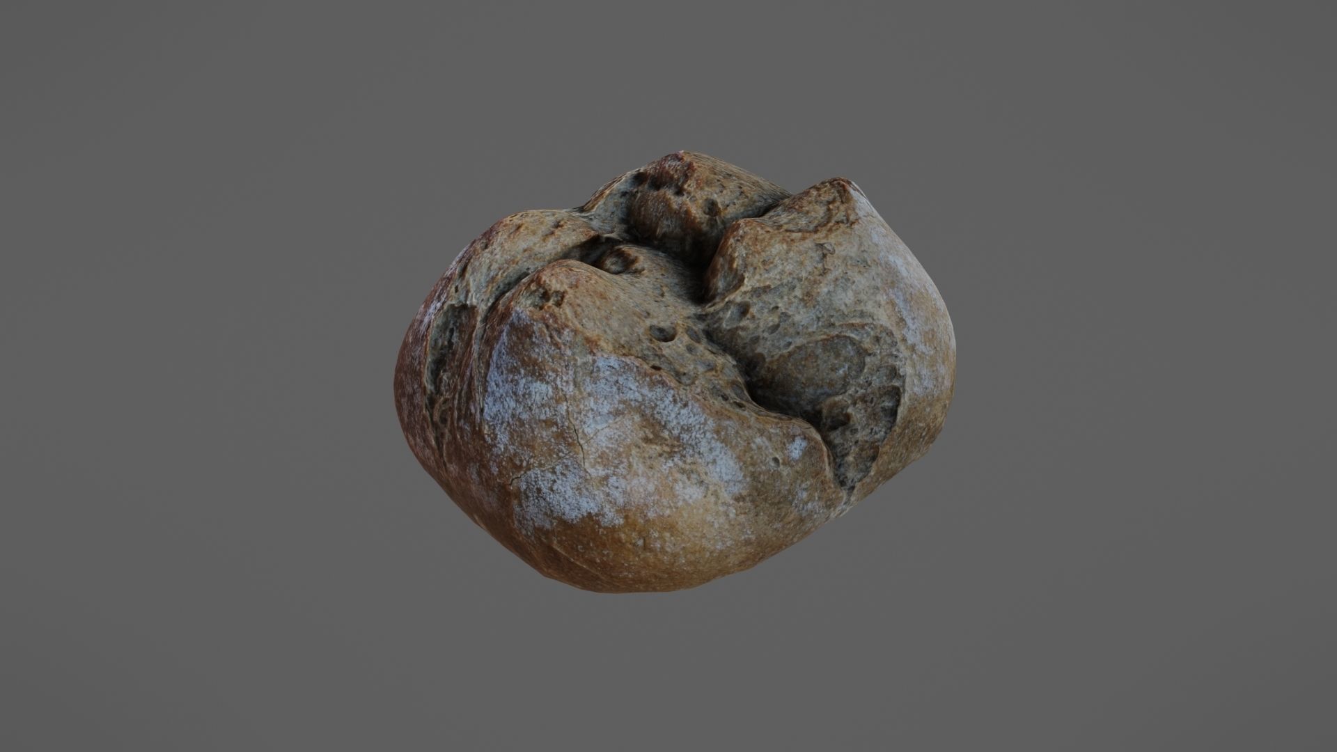 Bread roll Low-poly 3D model_15