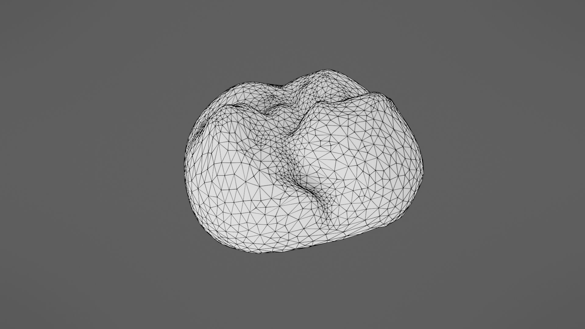 Bread roll Low-poly 3D model_34