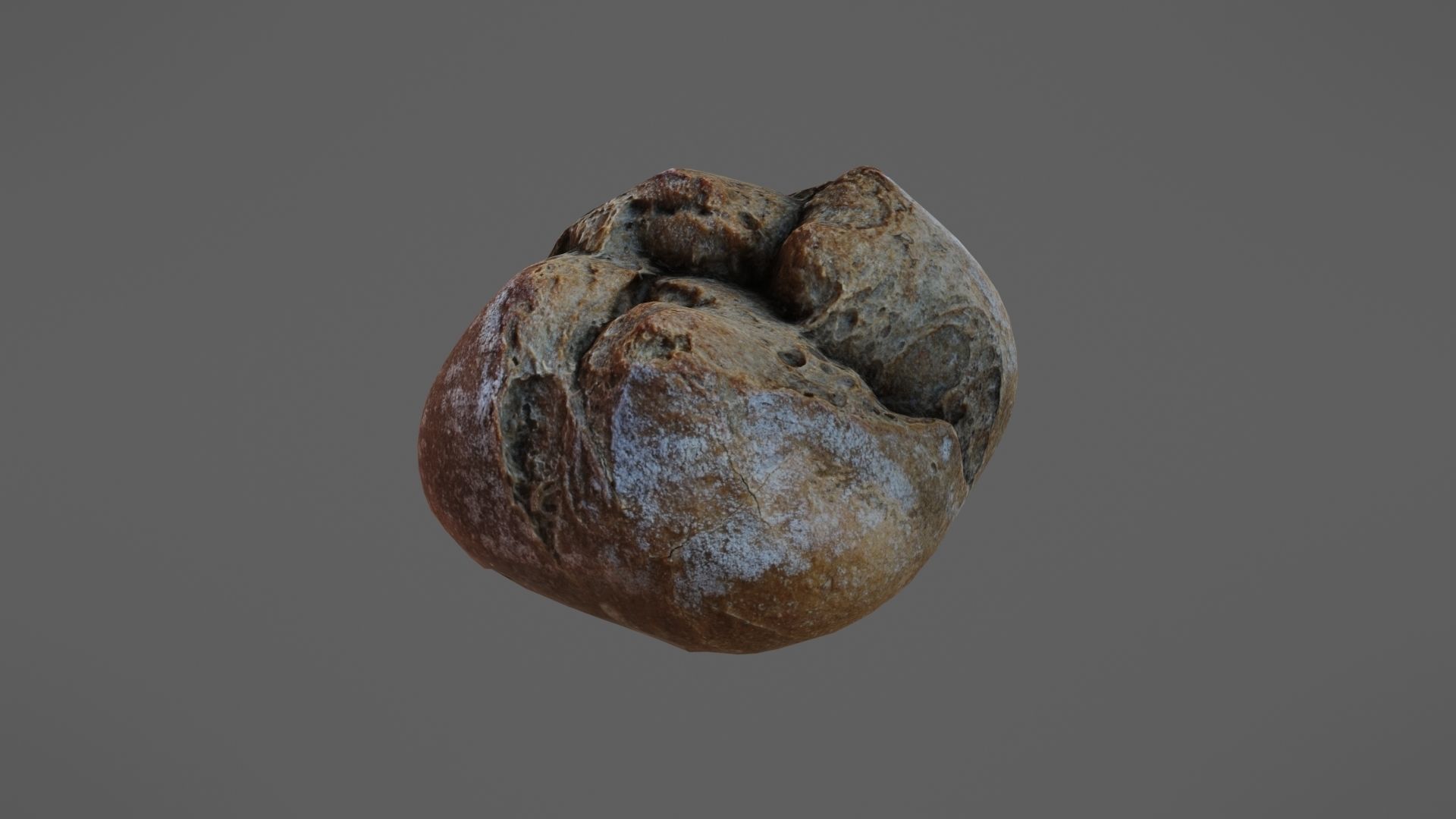 Bread roll Low-poly 3D model_16