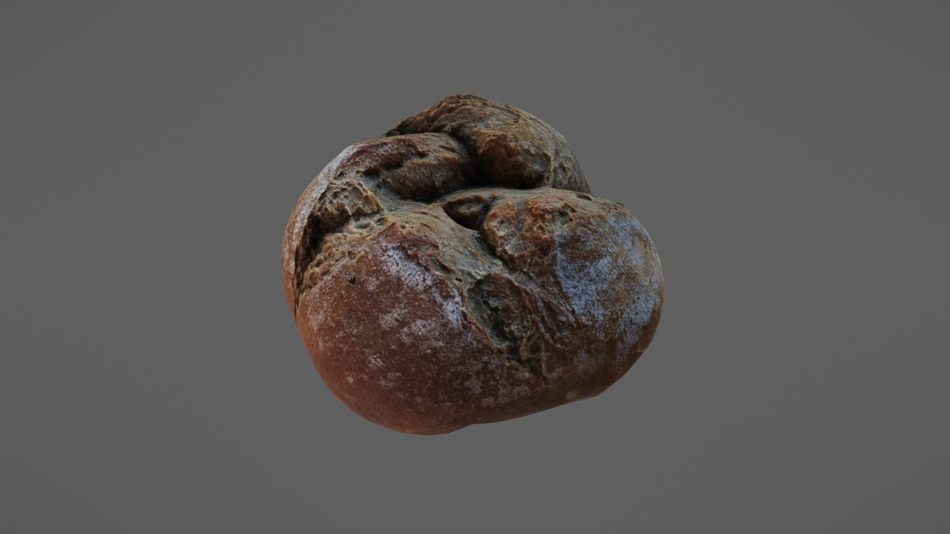 Bread roll Low-poly 3D model_19