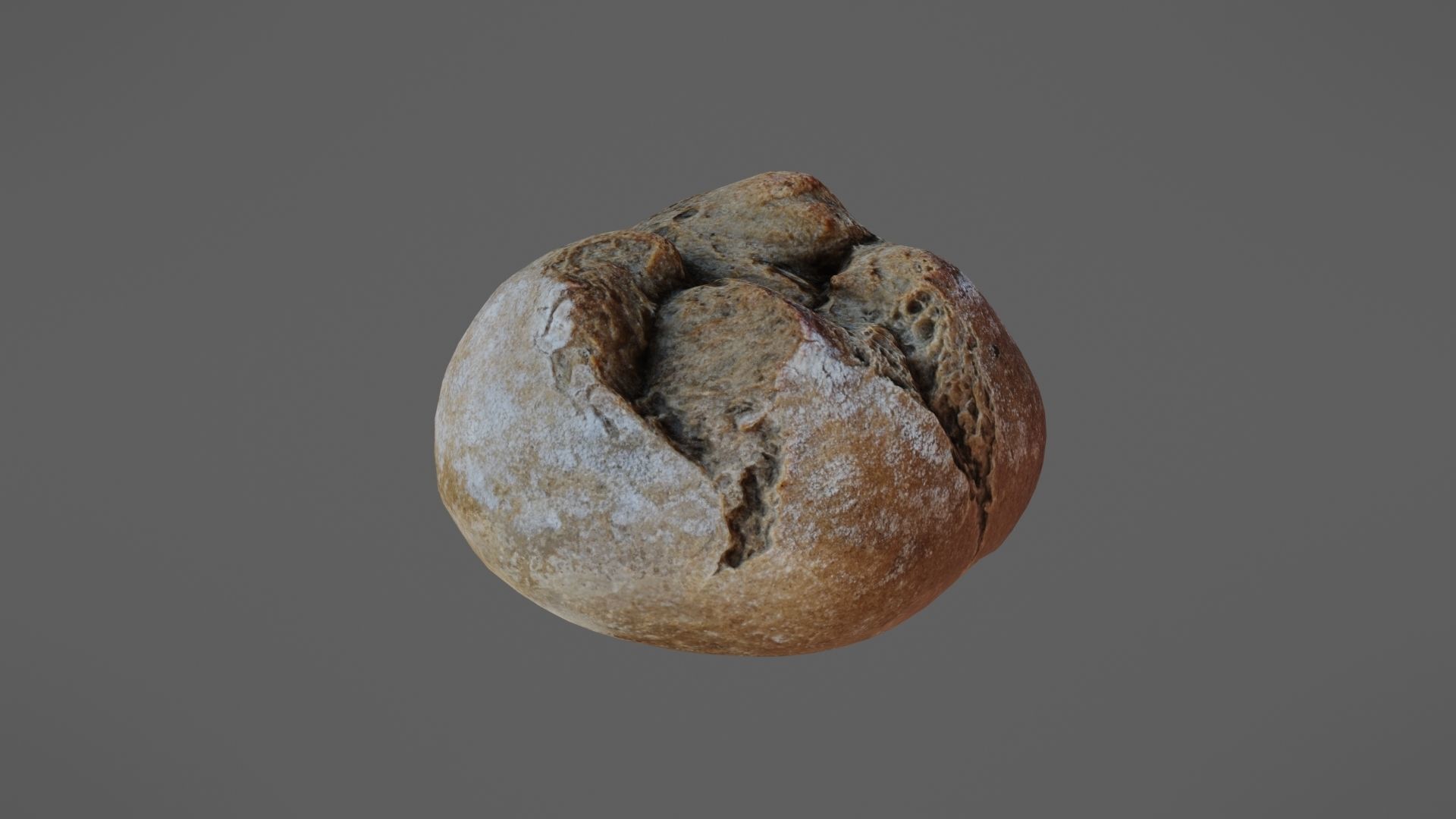 Bread roll Low-poly 3D model_9