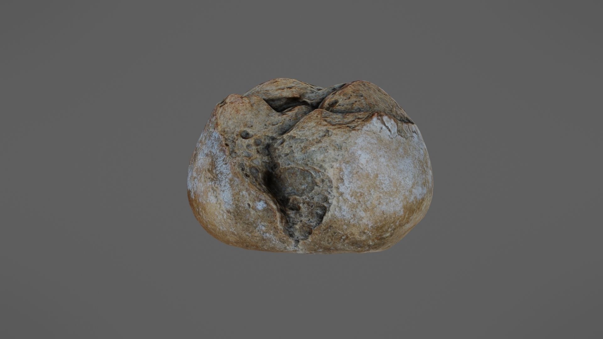 Bread roll Low-poly 3D model_13