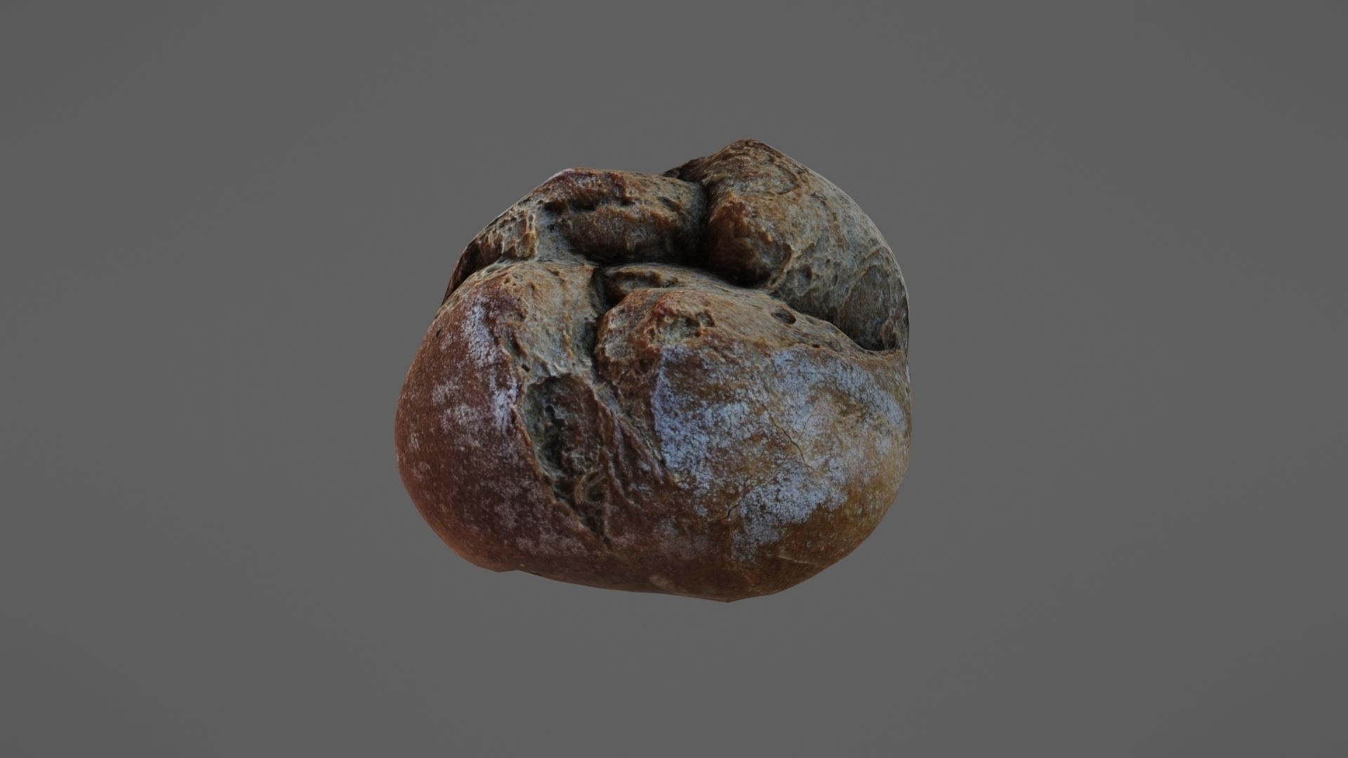 Bread roll Low-poly 3D model_17