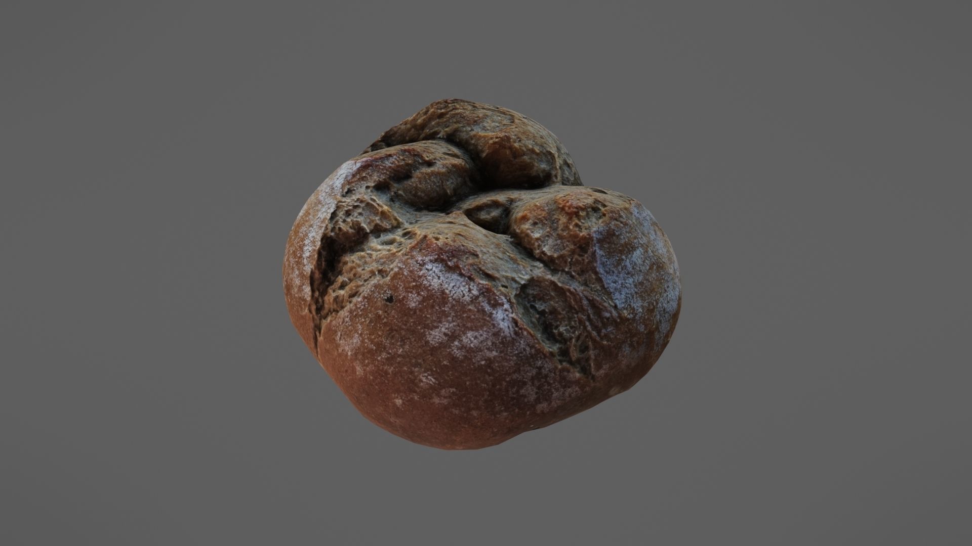 Bread roll Low-poly 3D model_20