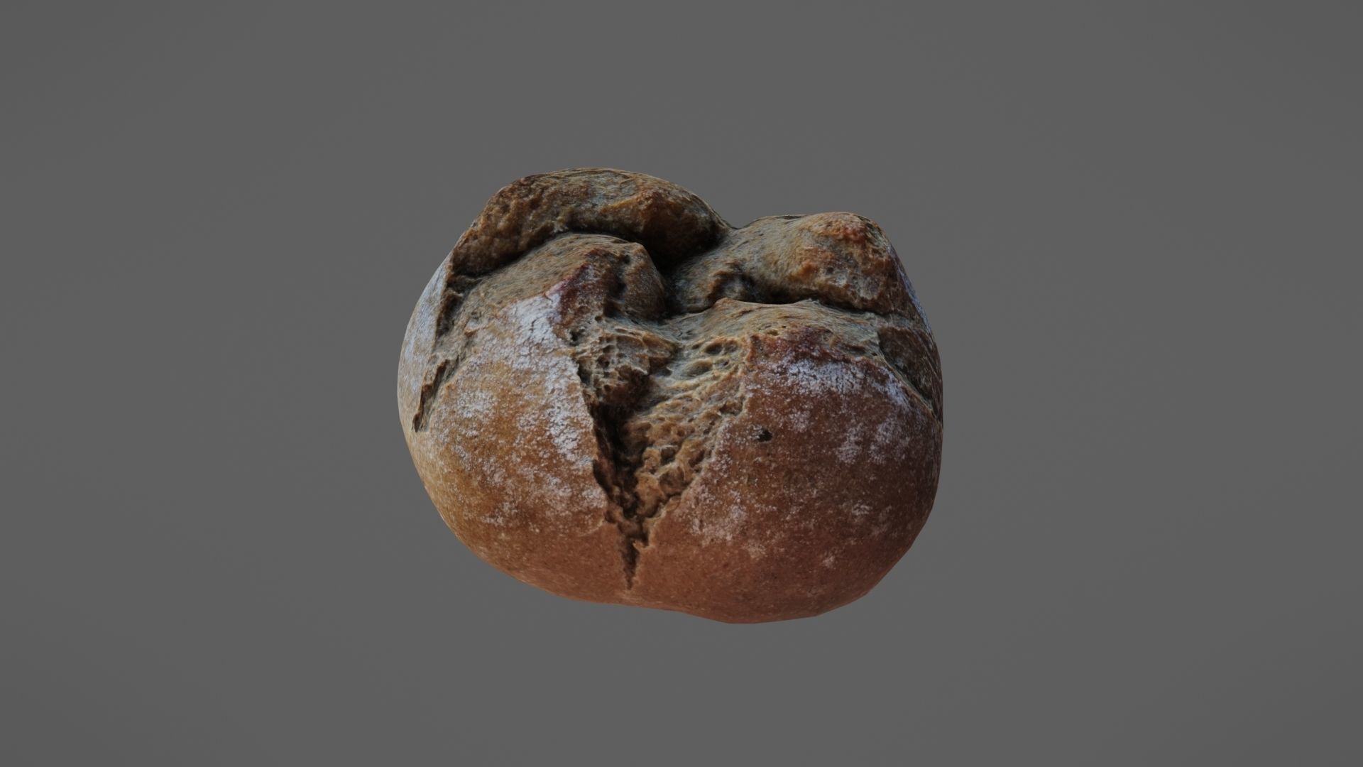 Bread roll Low-poly 3D model_6