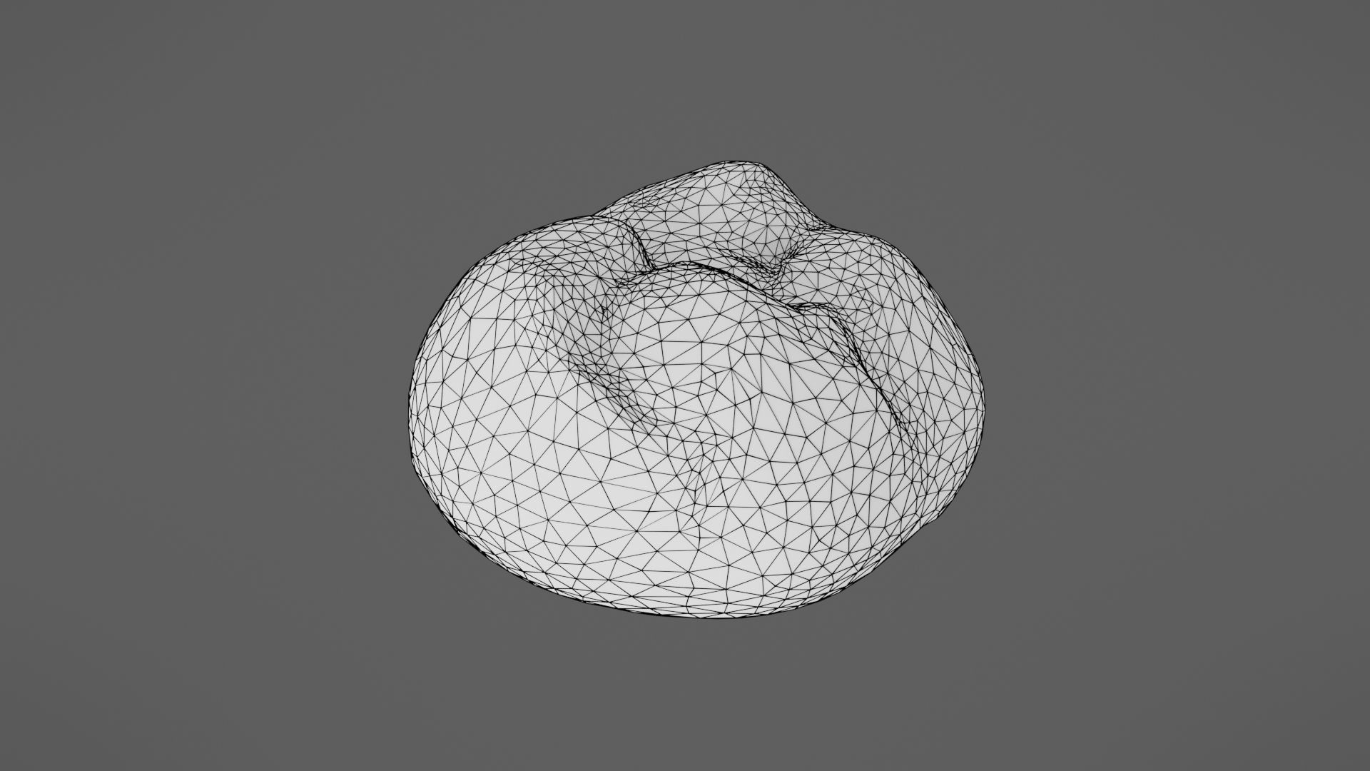 Bread roll Low-poly 3D model_29