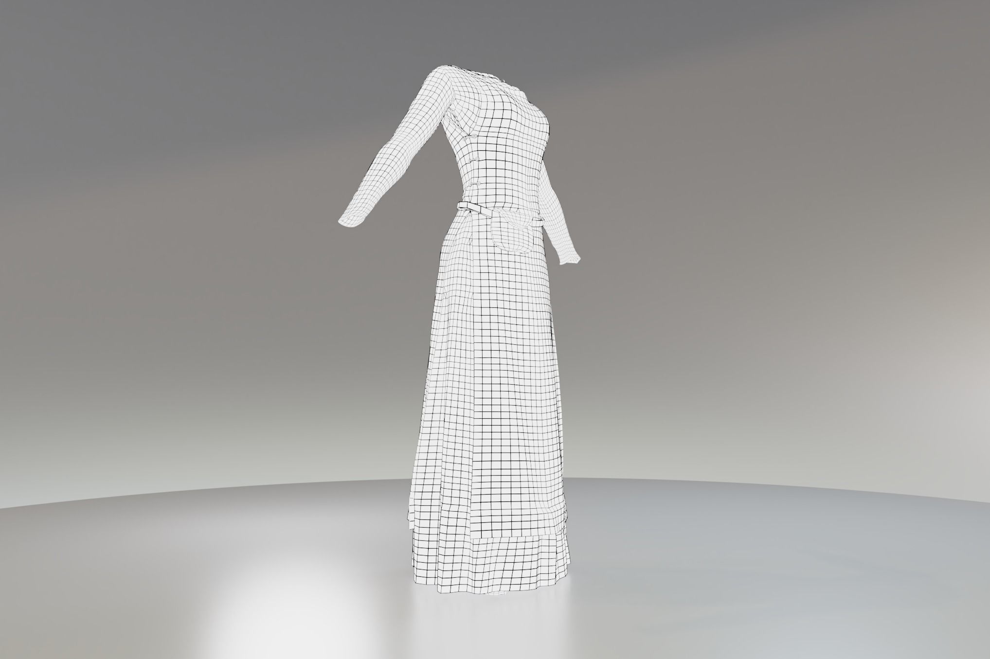 Medieval villager dresses Low-poly 3D model_17