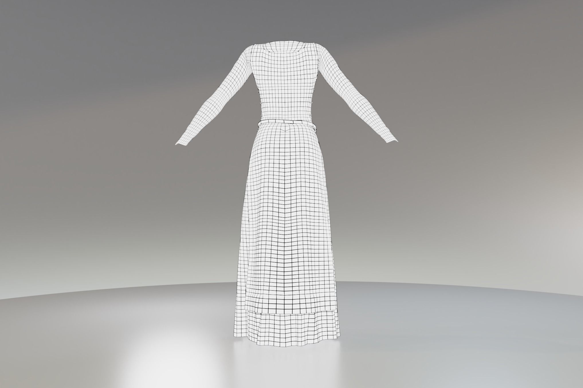 Medieval villager dresses Low-poly 3D model_15