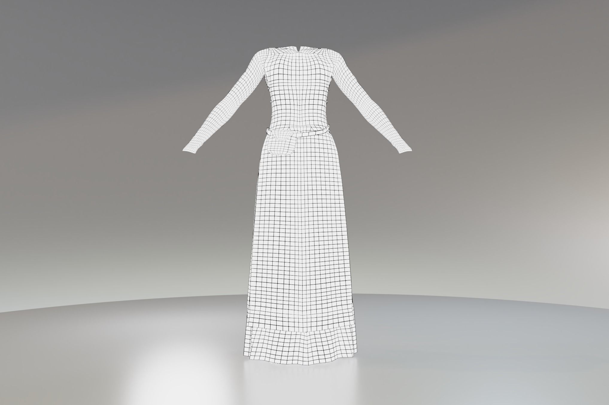 Medieval villager dresses Low-poly 3D model_16