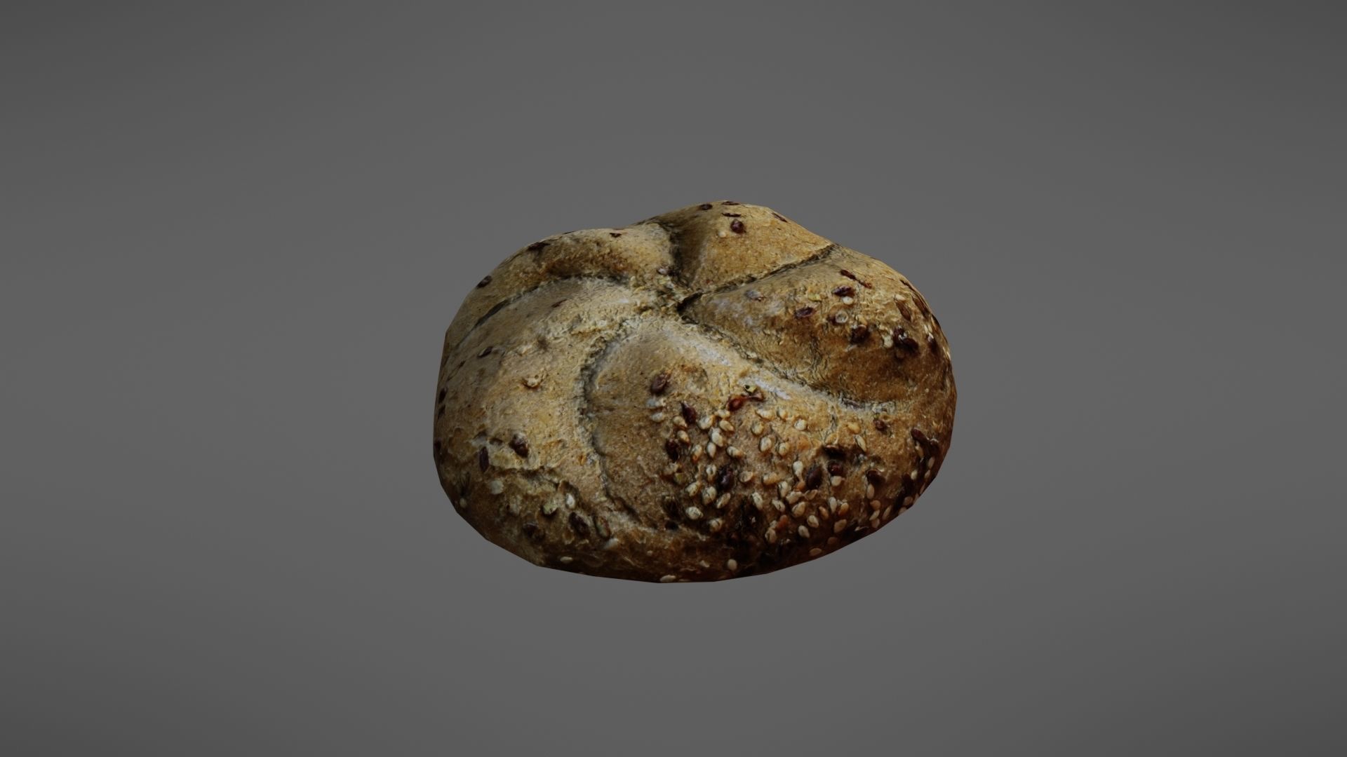 Bread roll Low-poly 3D model_18