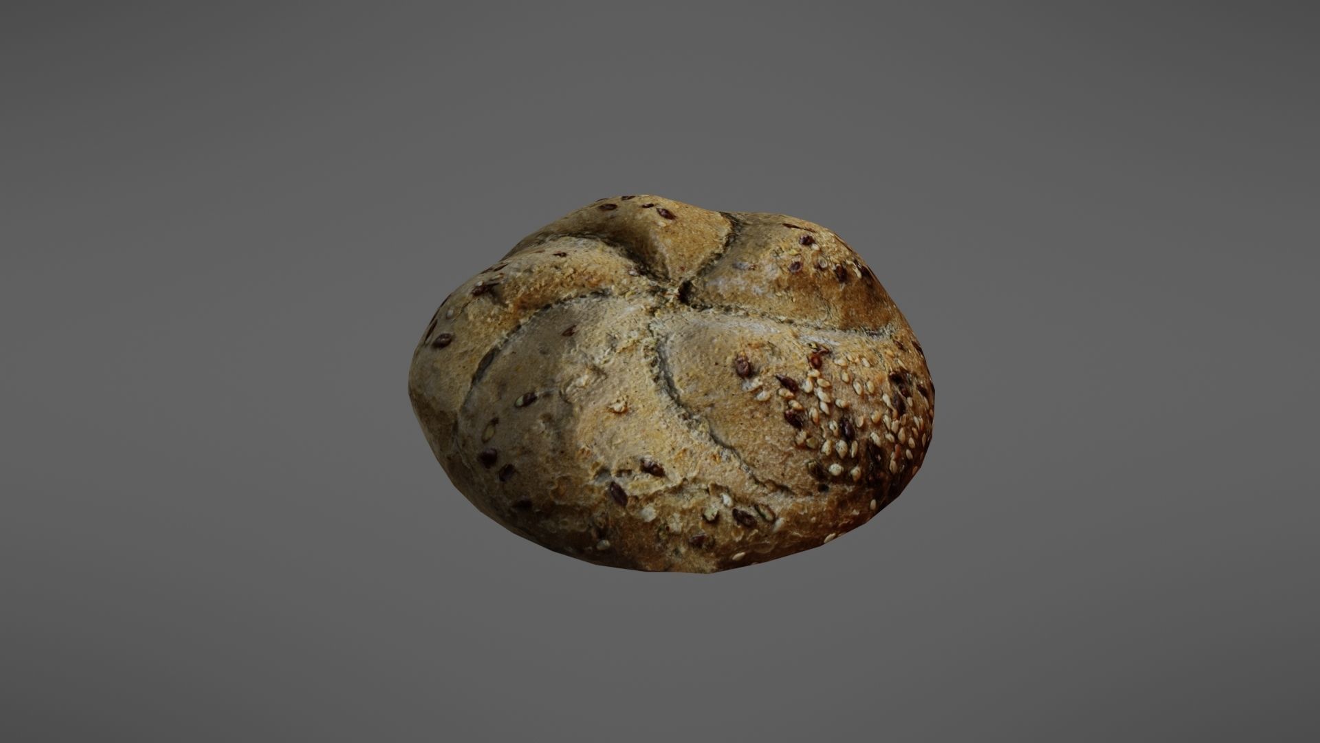 Bread roll Low-poly 3D model_21